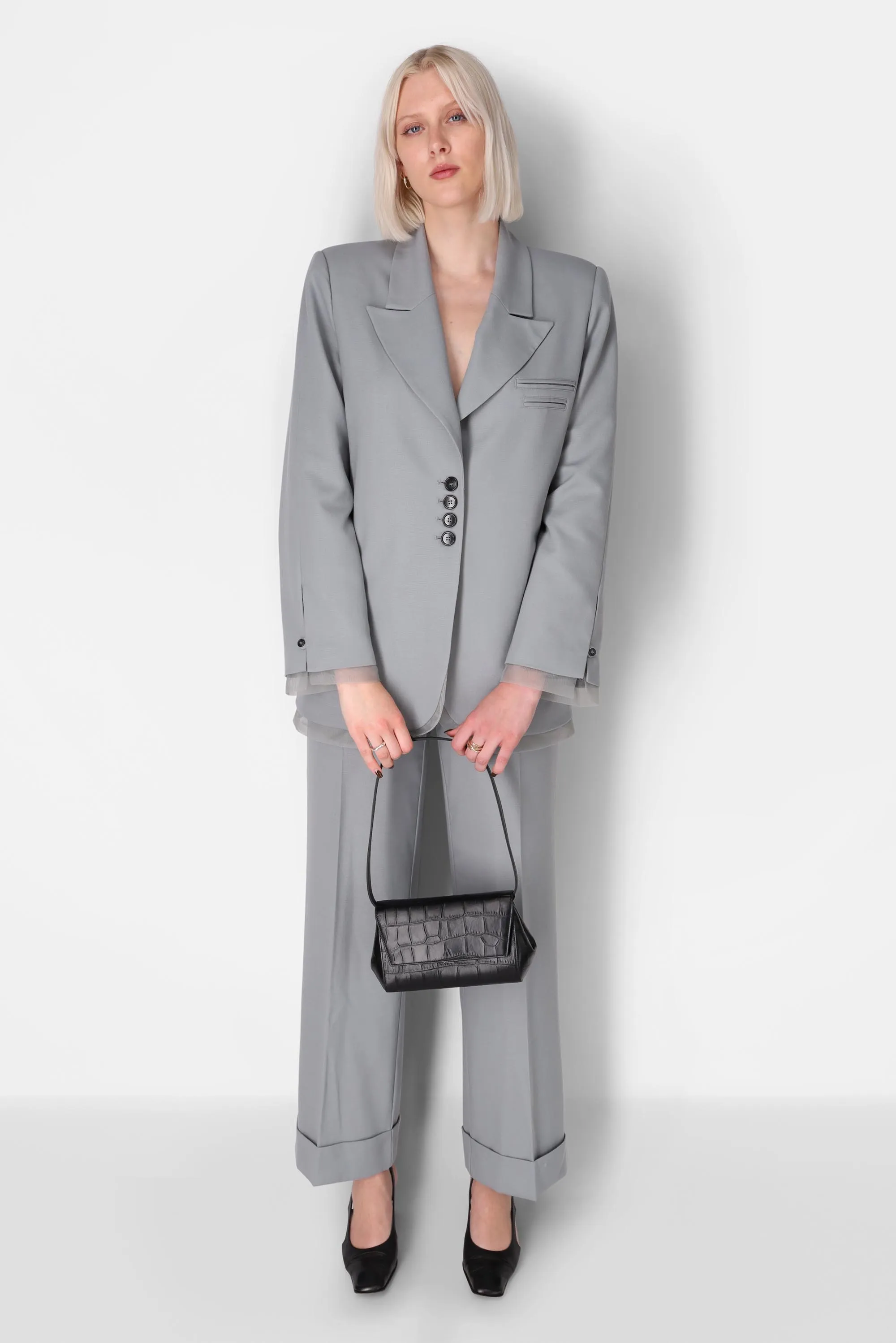 Ikon Clutch - soft croco navy blue sold by Kaai nv product image thumbnail 5