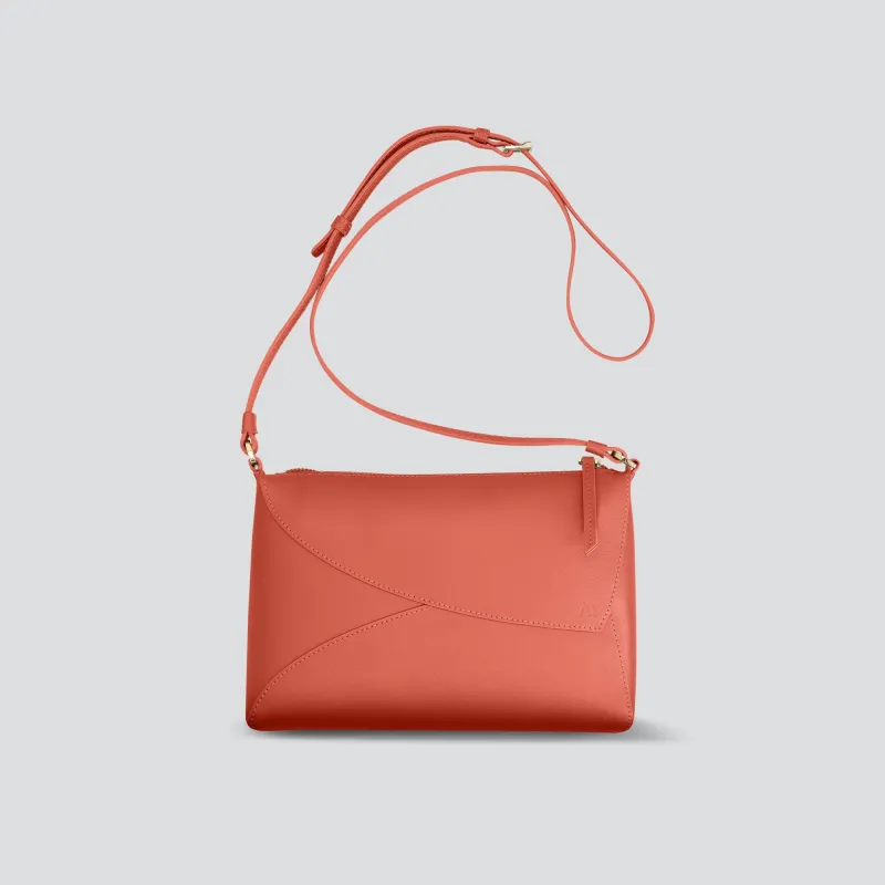 Rebel Clutch - soft touch terracotta sold by Kaai nv