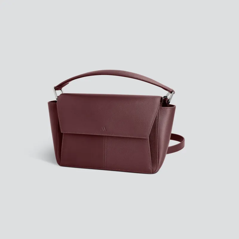 Ikon Shoulder Bag - dark burgundy sold by Kaai nv