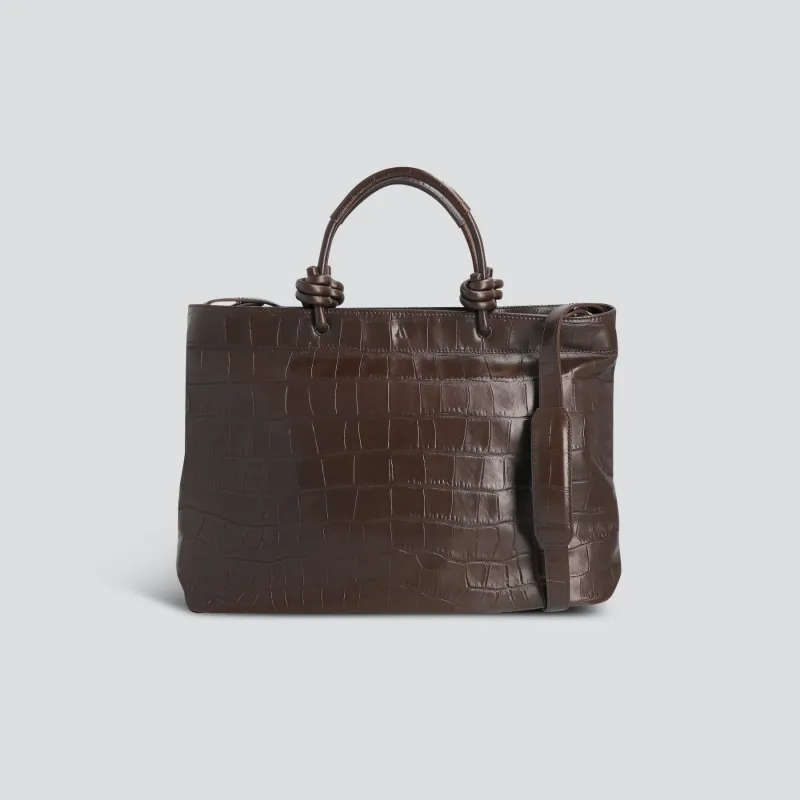 Midi Loop - soft croco espresso sold by Kaai nv
