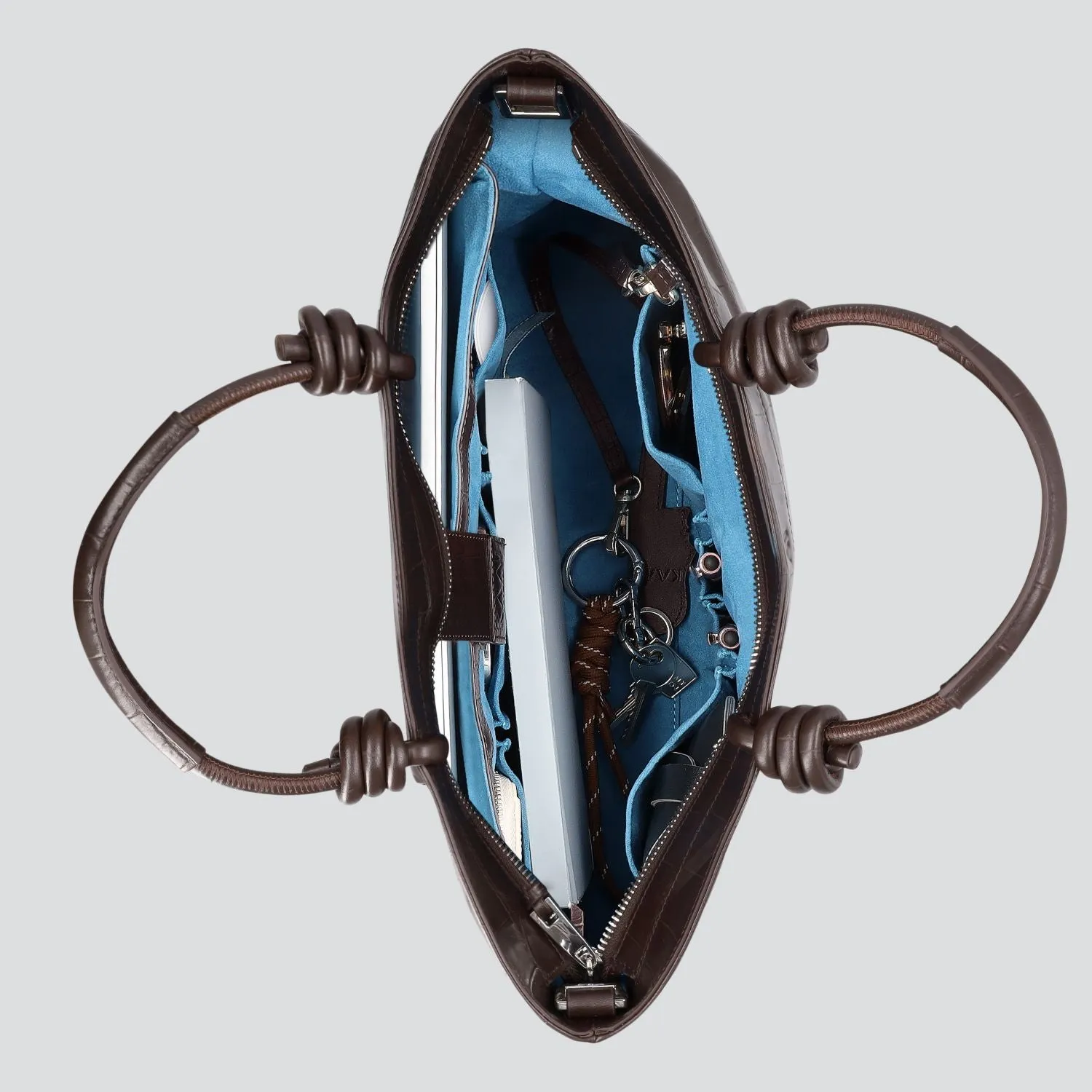 Midi Loop - soft croco espresso sold by Kaai nv product image thumbnail 2