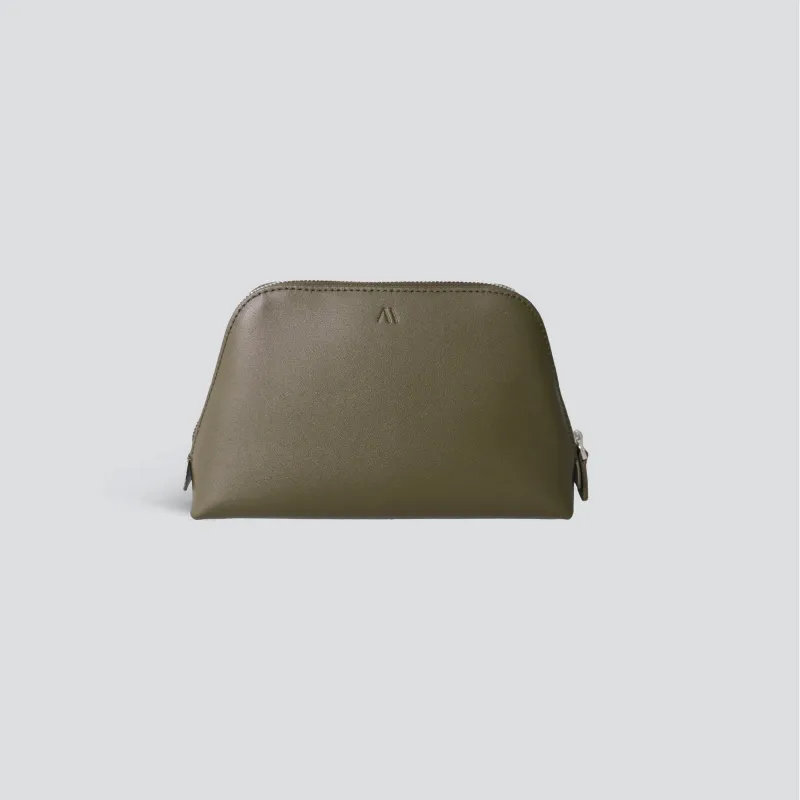 Makeup Bag - hunter khaki sold by Kaai nv