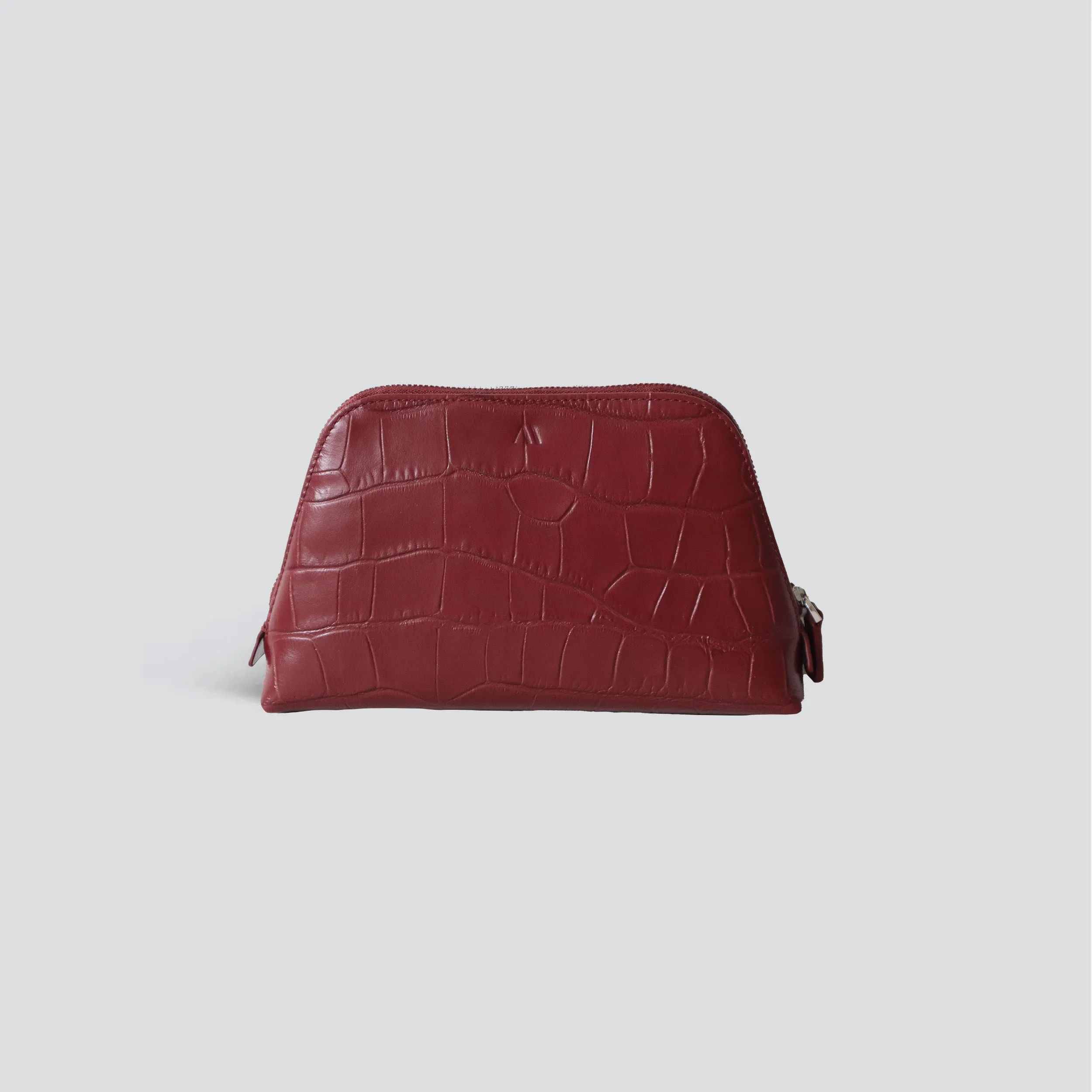 Makeup Bag - soft croco dahlia red sold by Kaai nv