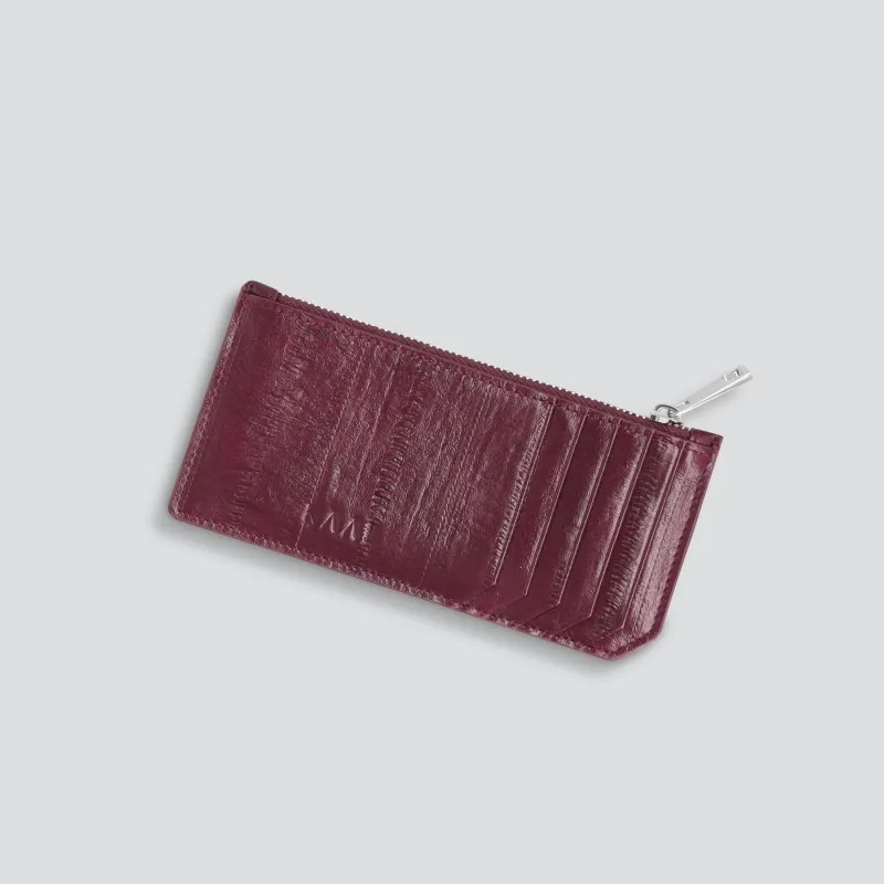 Cardholder - eel aubergine sold by Kaai nv