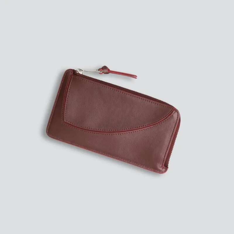 Rebel Cardholder - soft touch garnet brown sold by Kaai nv