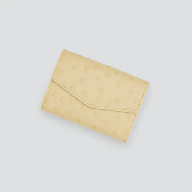 Envelope Pouch - ostrich butter yellow sold by Kaai nv
