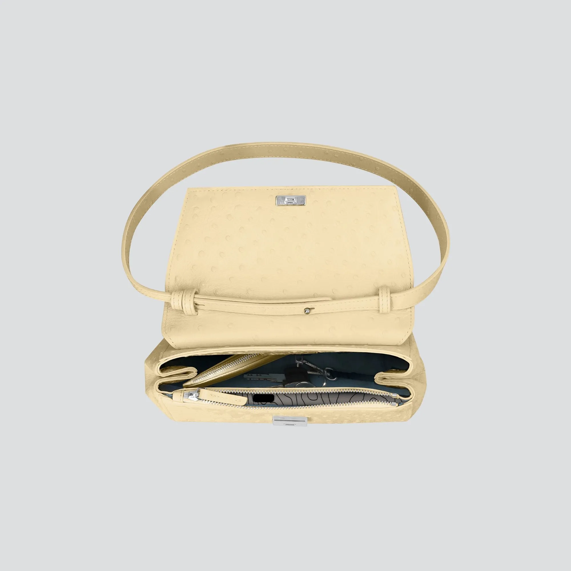 Ikon Clutch - ostrich butter yellow sold by Kaai nv product image thumbnail 2