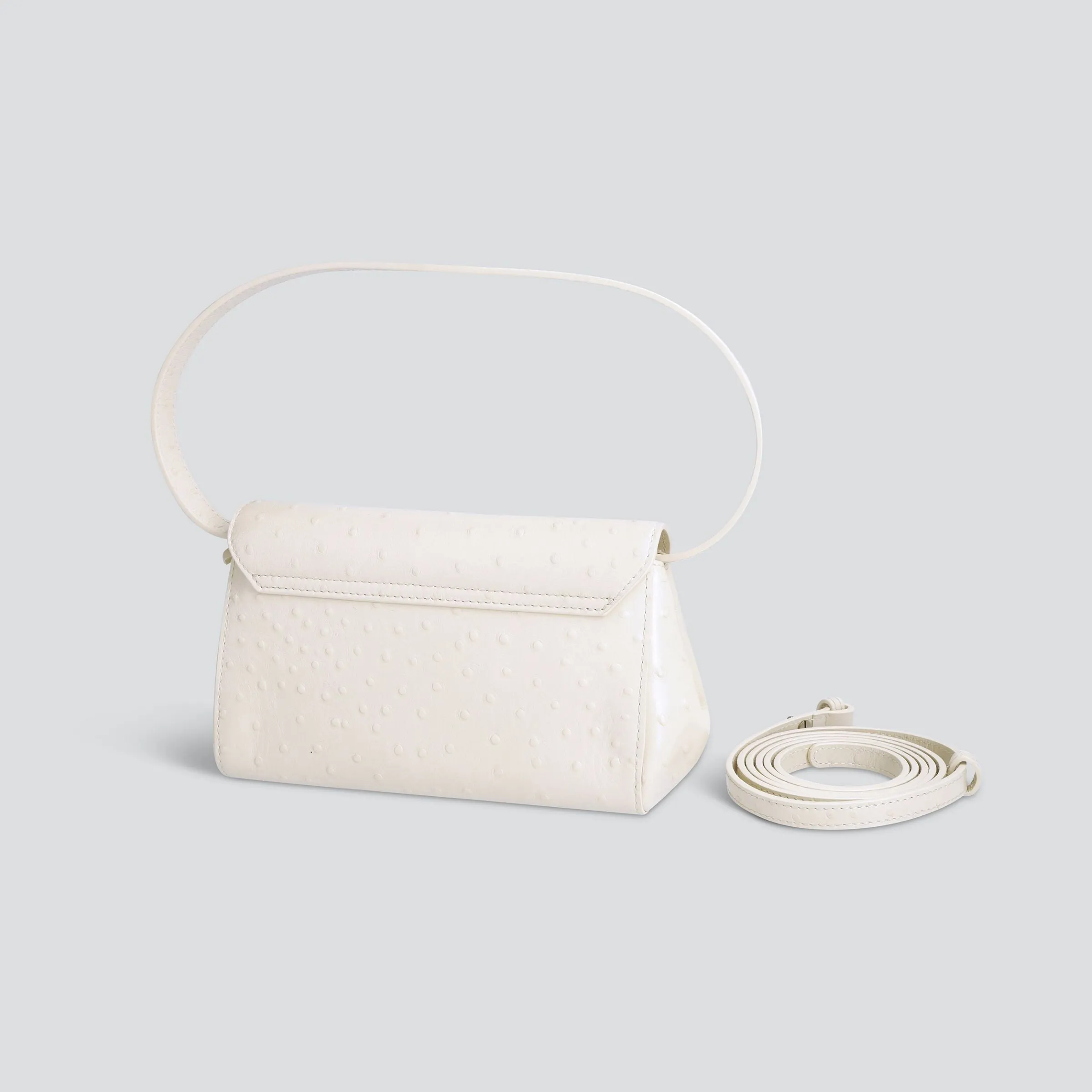 Ikon Clutch - ostrich cream sold by Kaai nv product image thumbnail 3