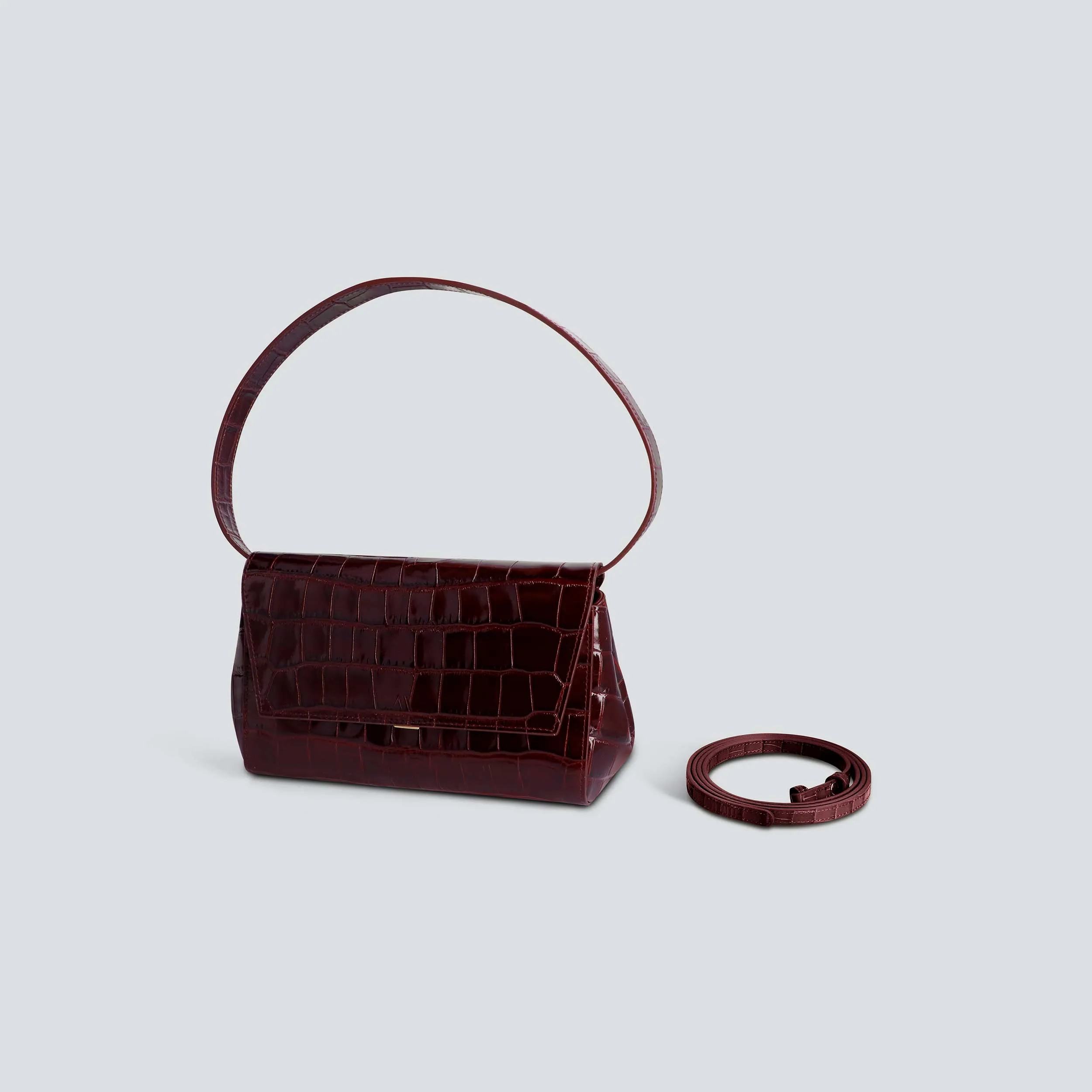 Ikon Clutch - croco fondant sold by Kaai nv