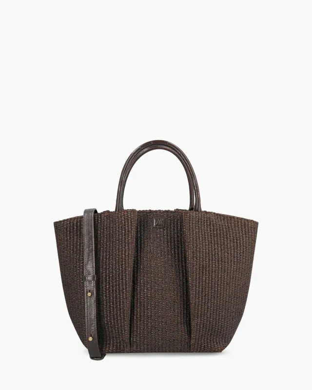 Mini Horizon - raffia dark brown made by Kaai nv