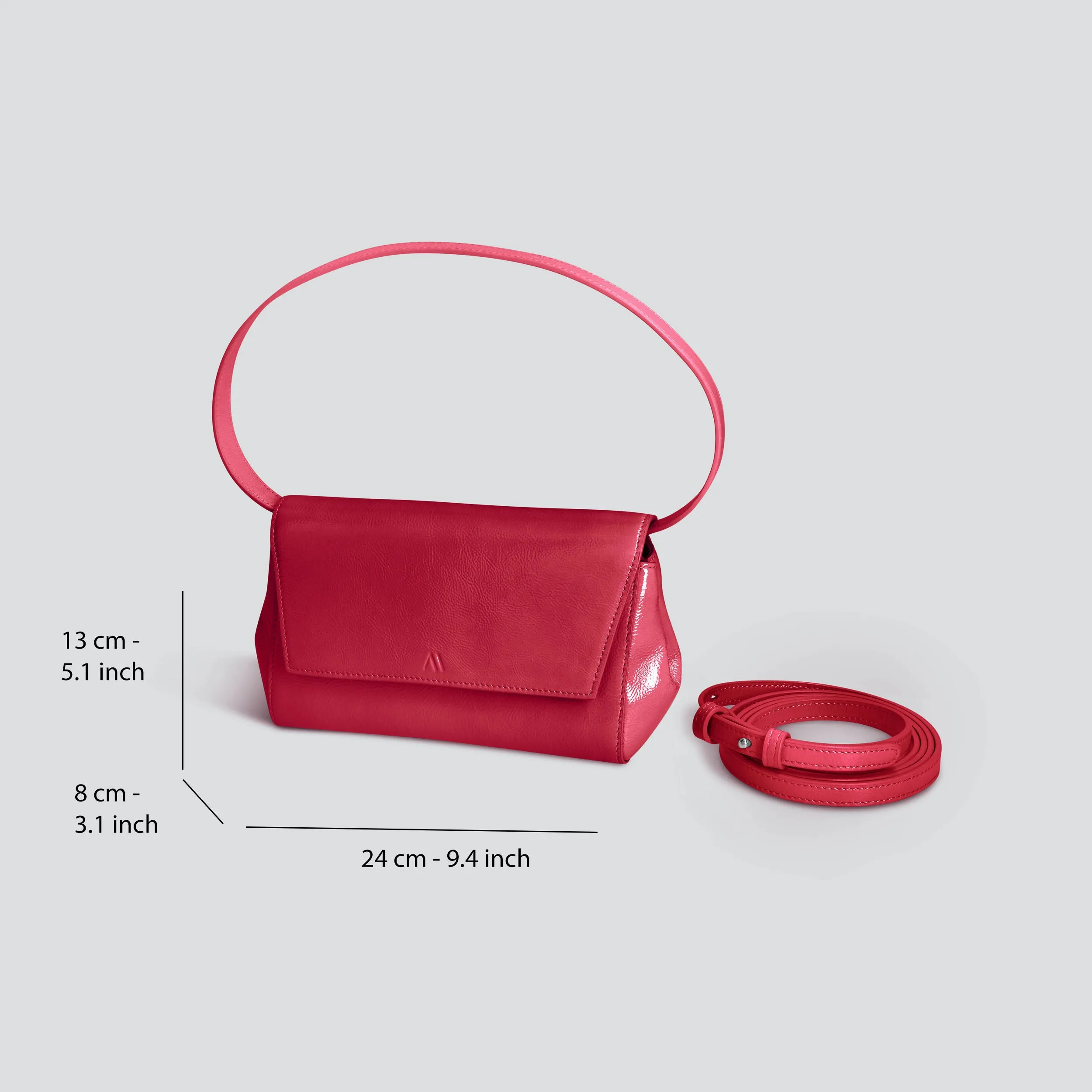 Ikon Clutch - naplack ruby pink sold by Kaai nv product image thumbnail 4