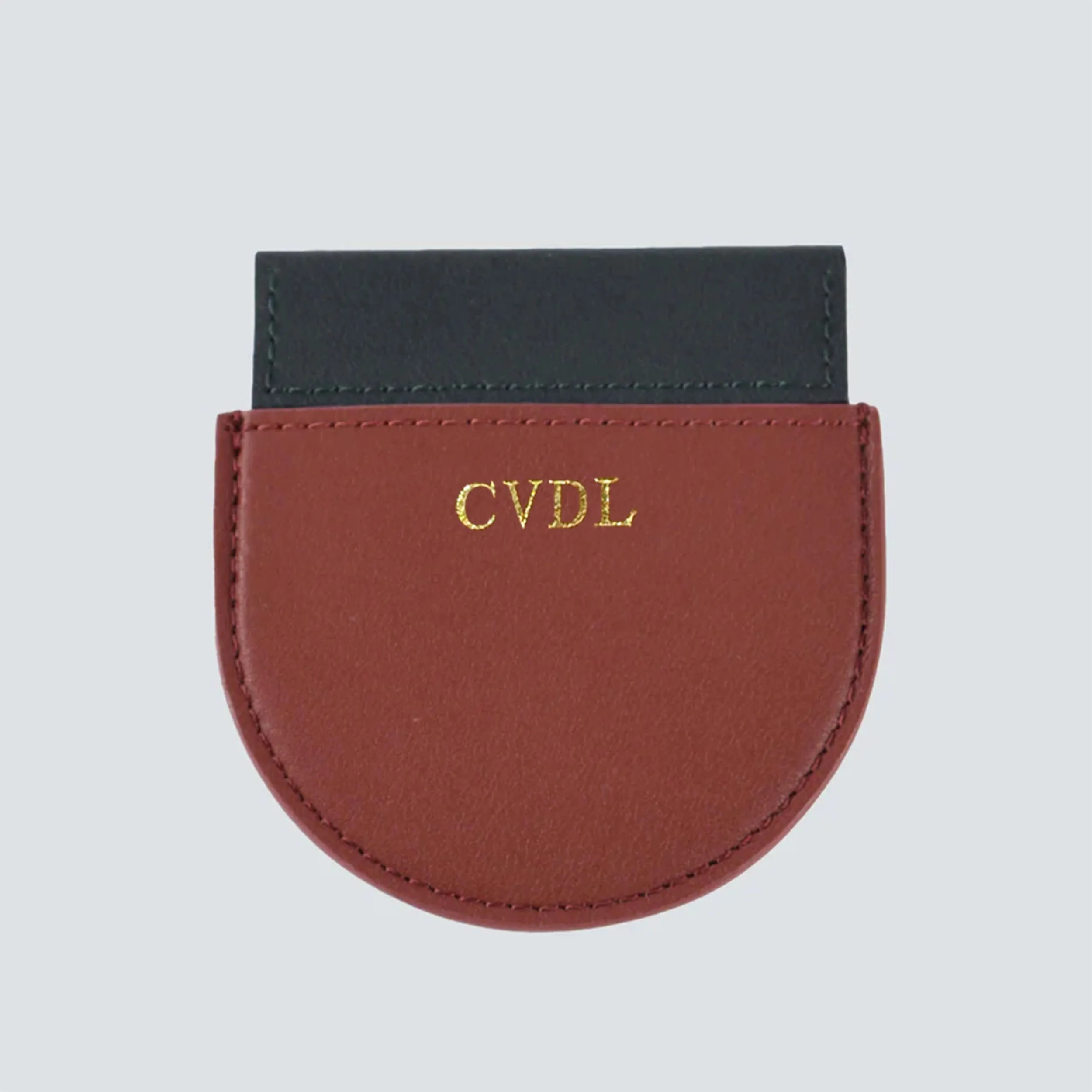 Pocket mirror Hazelnut / Forest Green sold by Kaai nv