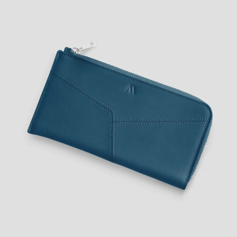 Large Wallet - teal blue sold by Kaai nv