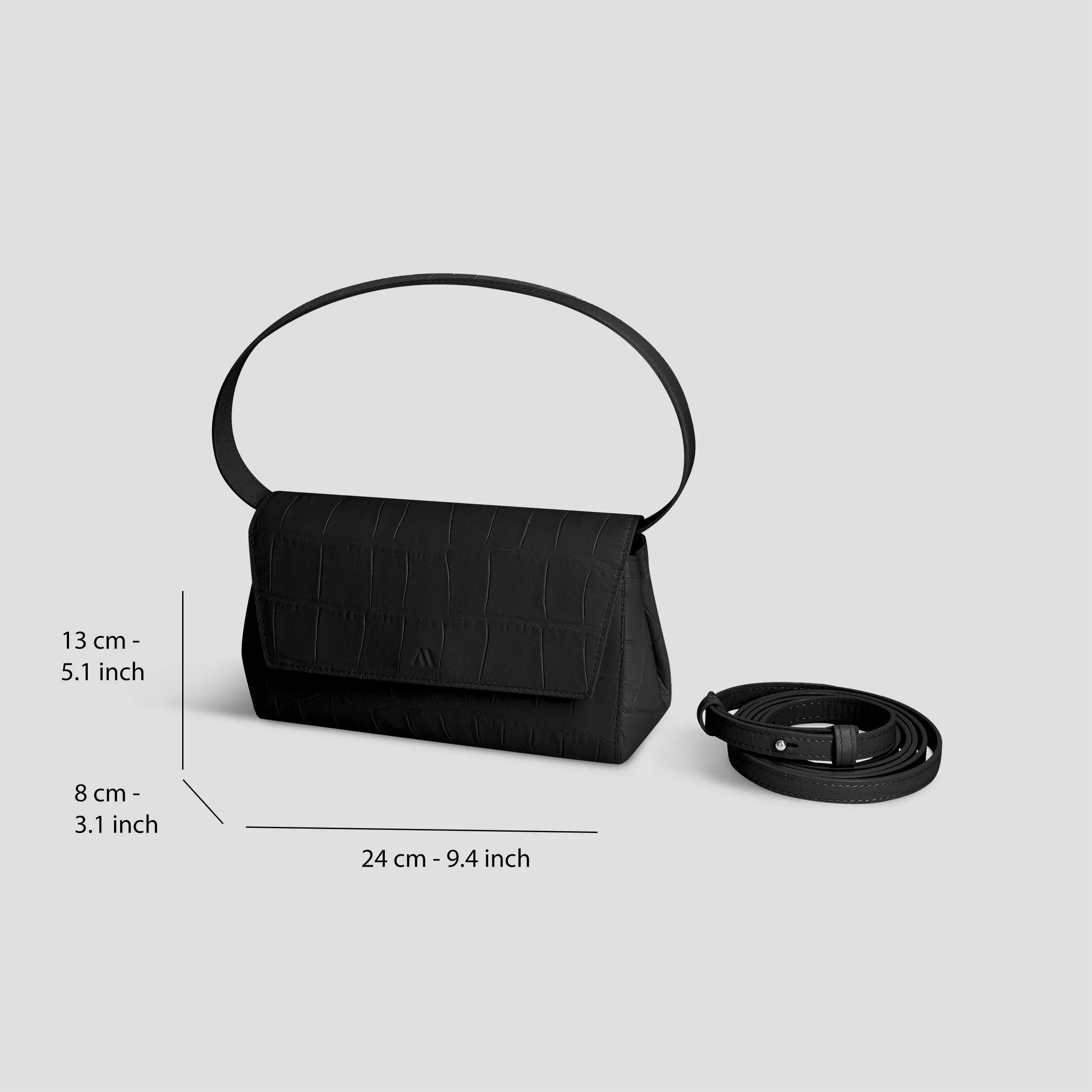 Ikon Clutch - soft croco black sold by Kaai nv product image thumbnail 3