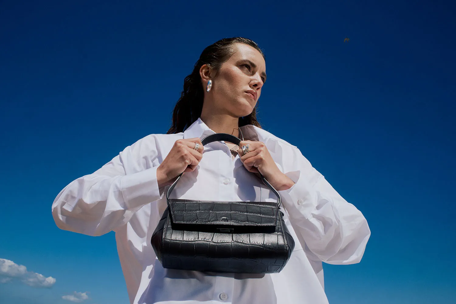 Ikon Clutch - soft croco black sold by Kaai nv product image thumbnail 4