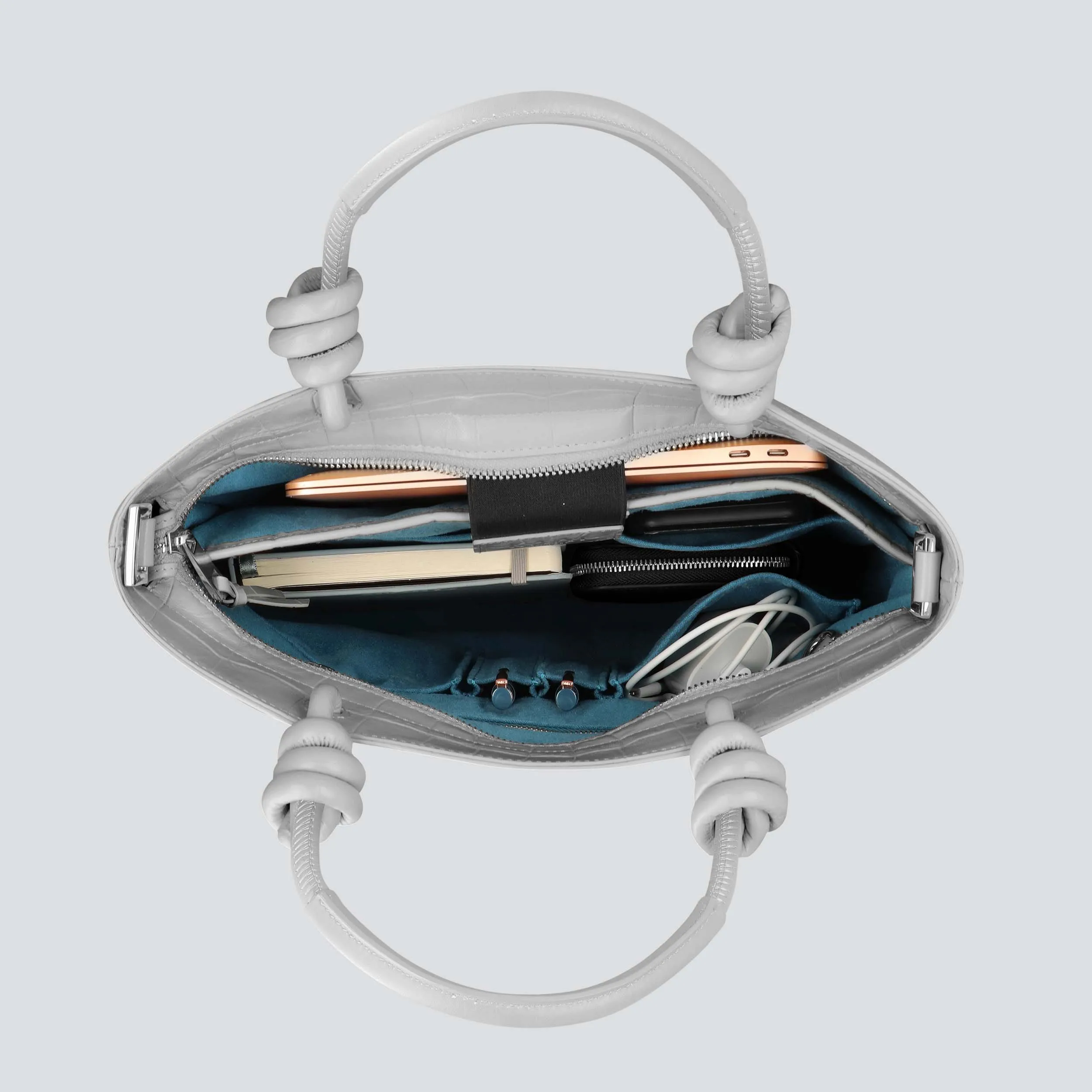 Loop - soft croco light grey sold by Kaai nv product image thumbnail 2