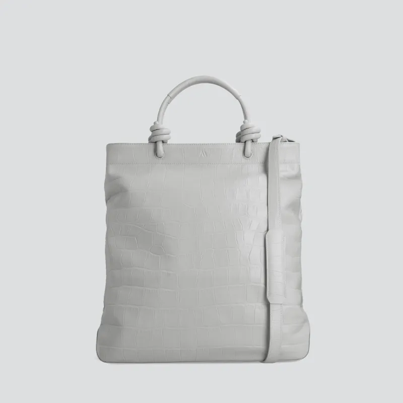 Loop - soft croco light grey sold by Kaai nv