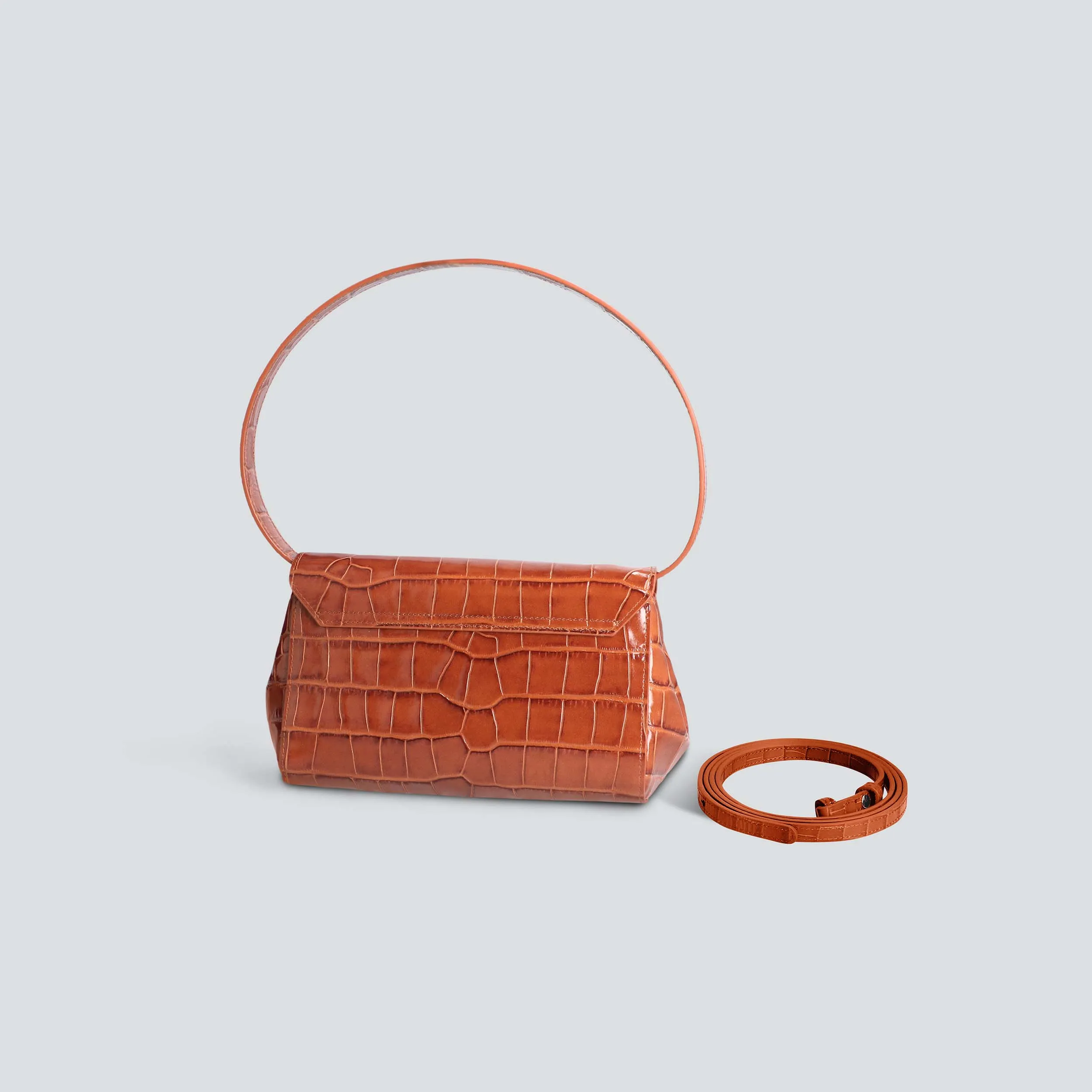 Ikon Clutch - croco maple brown sold by Kaai nv product image thumbnail 4