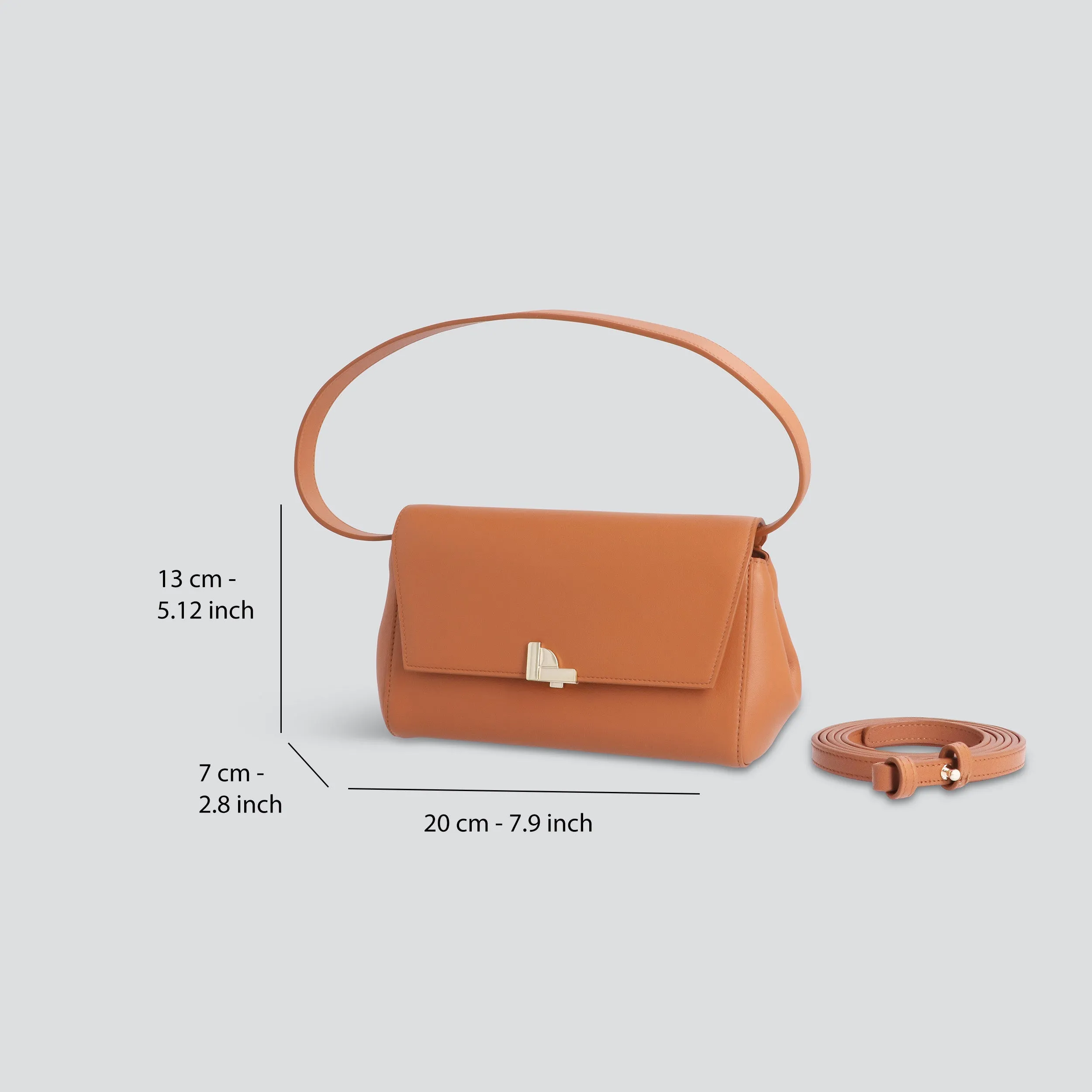 Ikon Clutch - light cognac with ornament sold by Kaai nv product image thumbnail 3