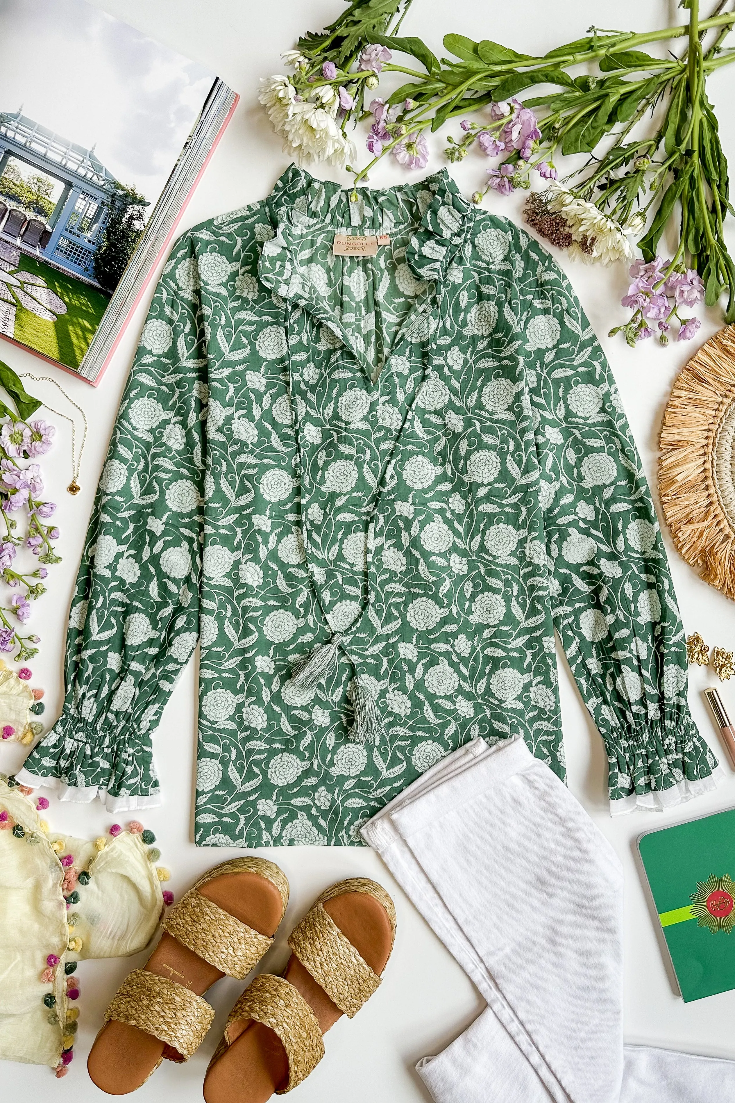 Francesca Full Sleeve Cotton Blouse sold by Rungolee product image thumbnail 2