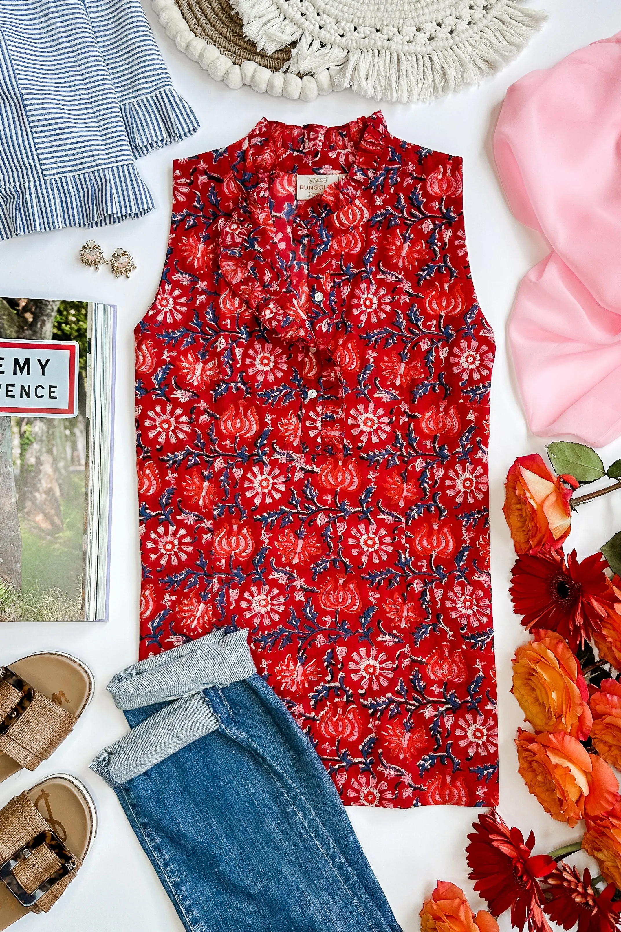 Jacqueline Sleeveless Blouse sold by Rungolee