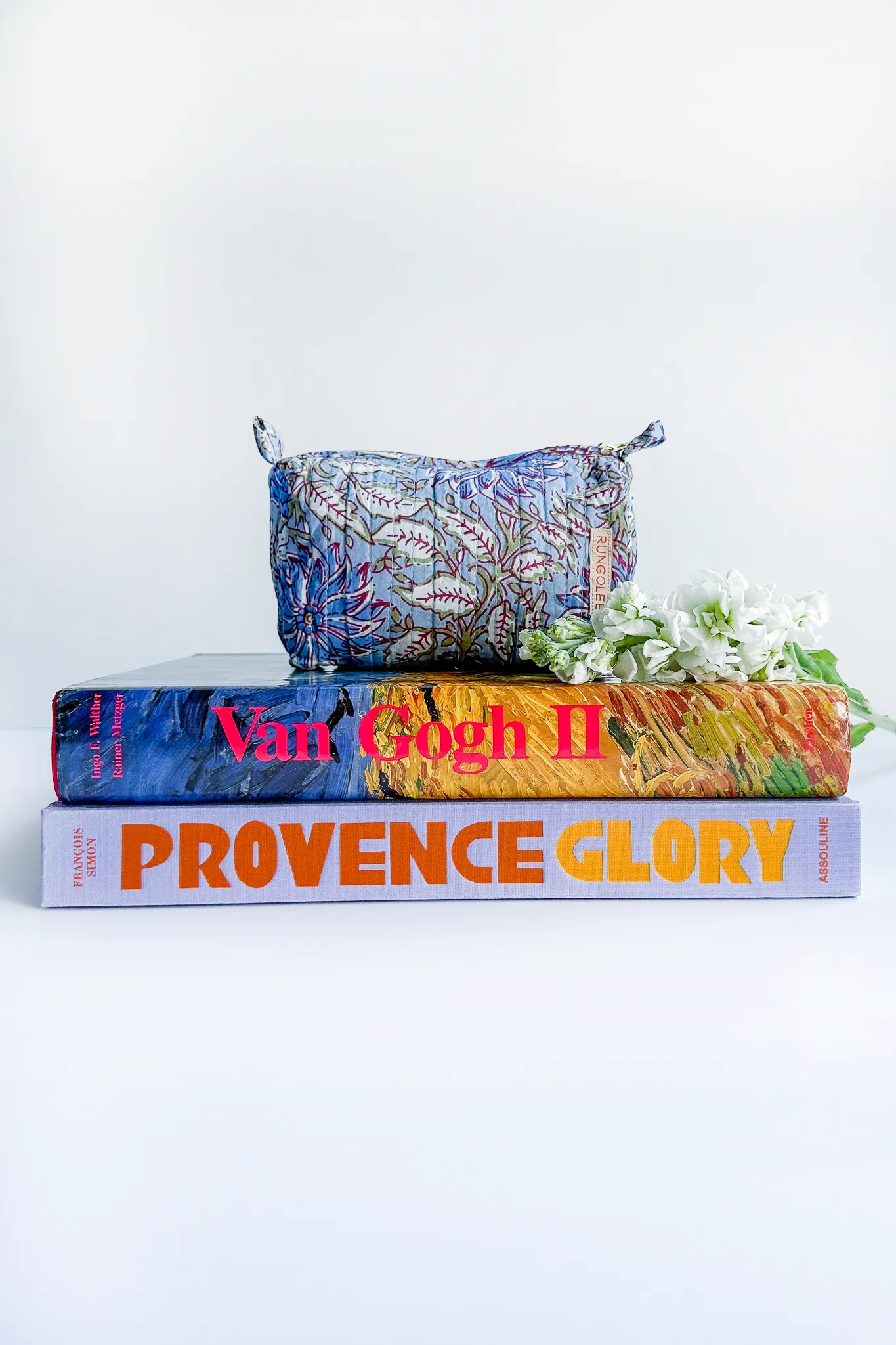 Block Print Mini Makeup Bag sold by Rungolee