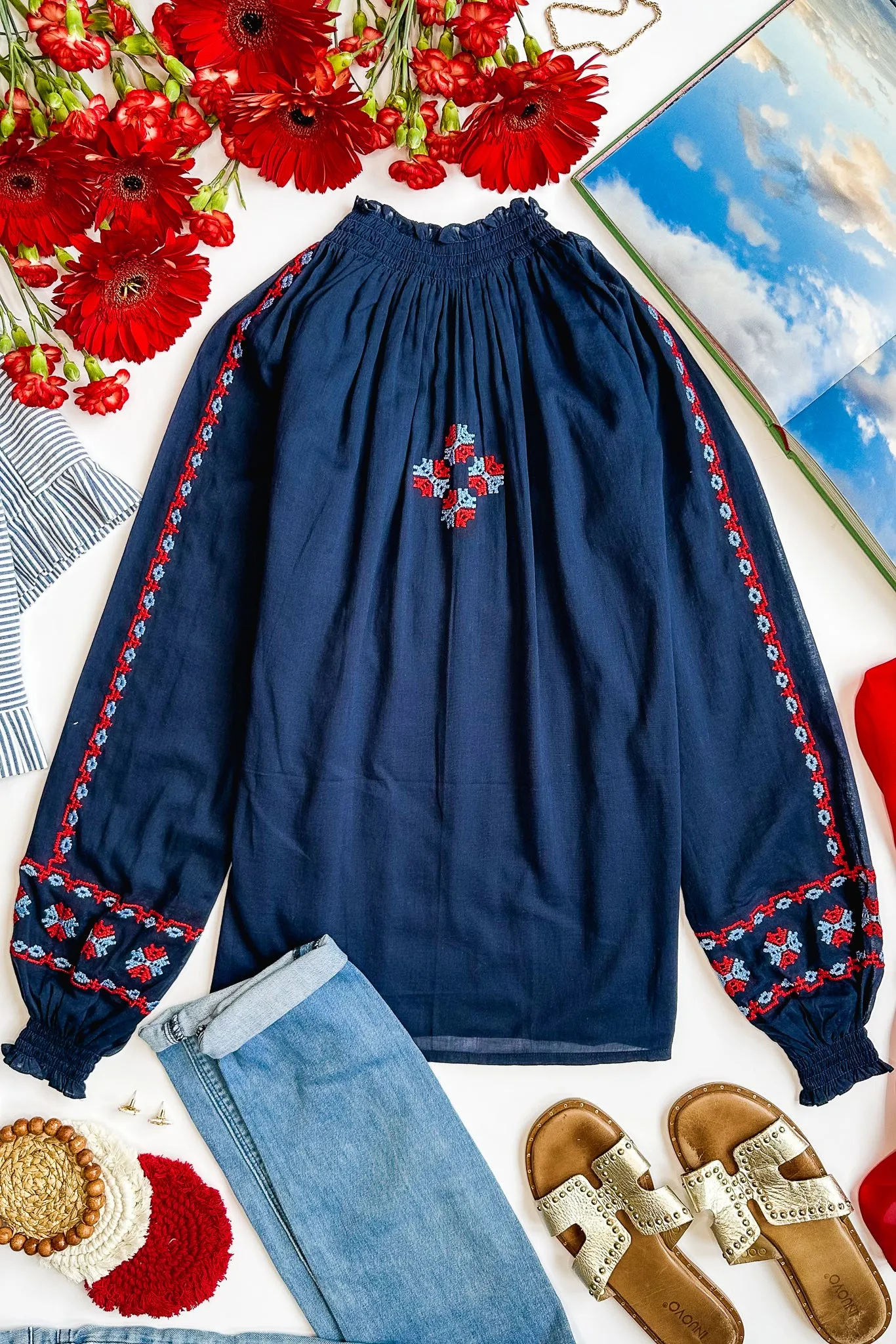 Malabar Embroidered Blouse sold by Rungolee product image thumbnail 2