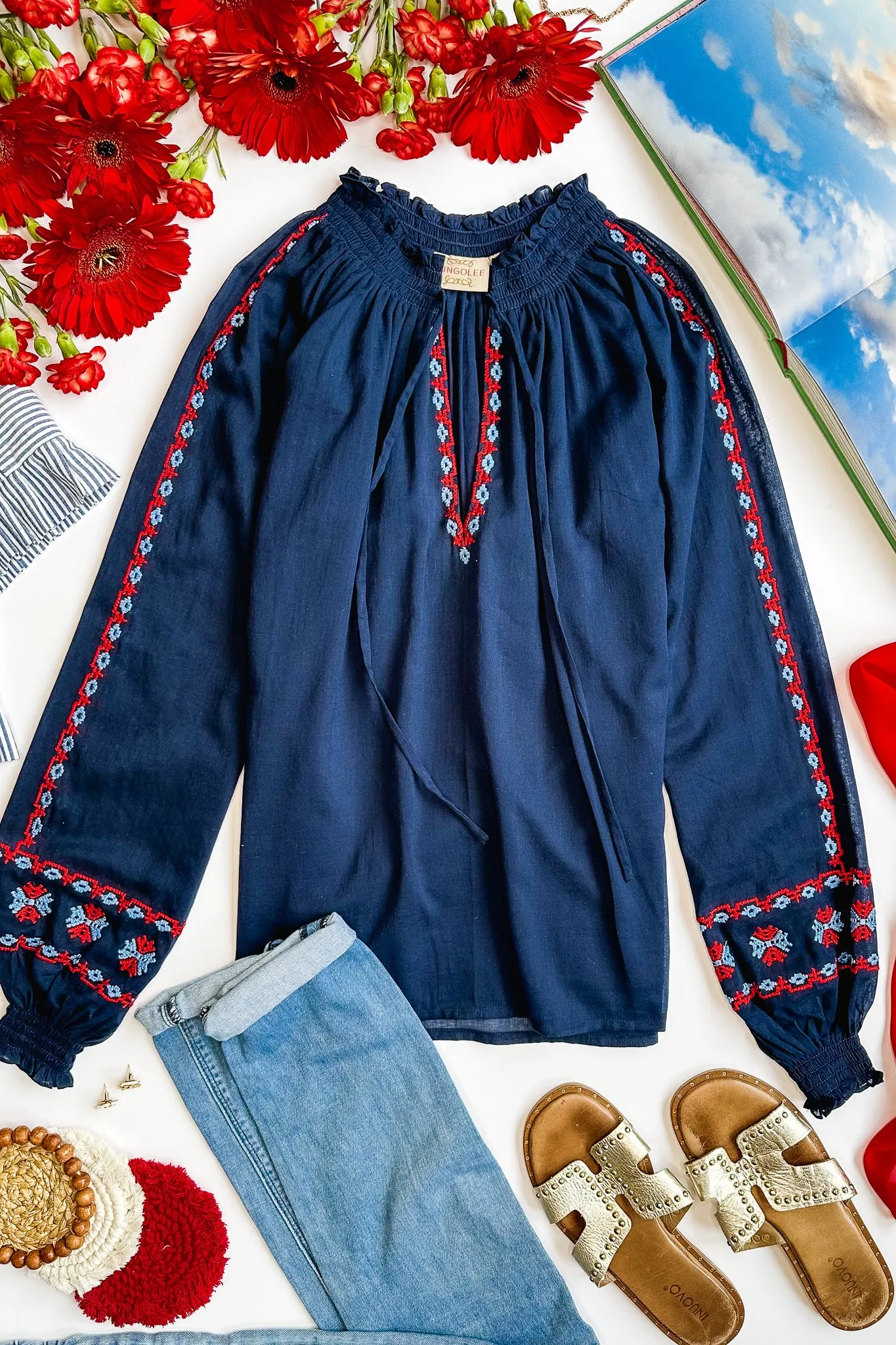 Malabar Embroidered Blouse sold by Rungolee