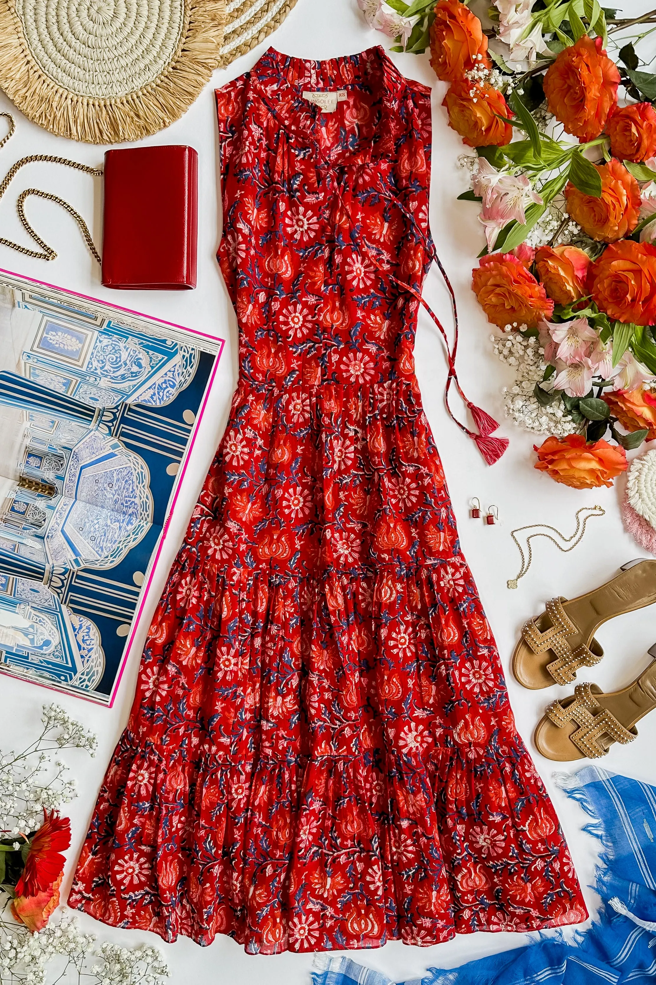 Melodie Sleeveless Cotton Midi Dress sold by Rungolee product image thumbnail 3