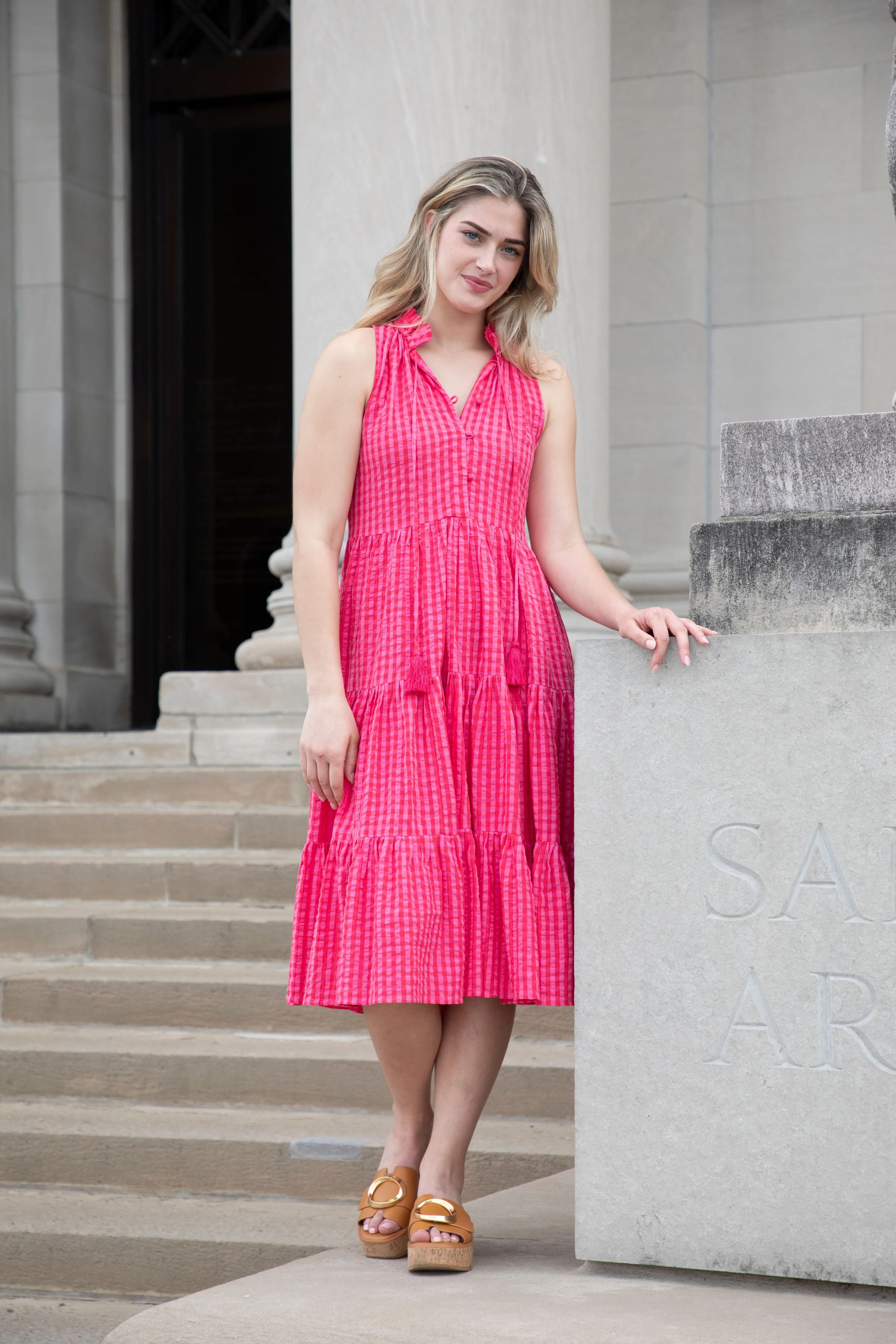 Melodie Sleeveless Cotton Midi Dress sold by Rungolee