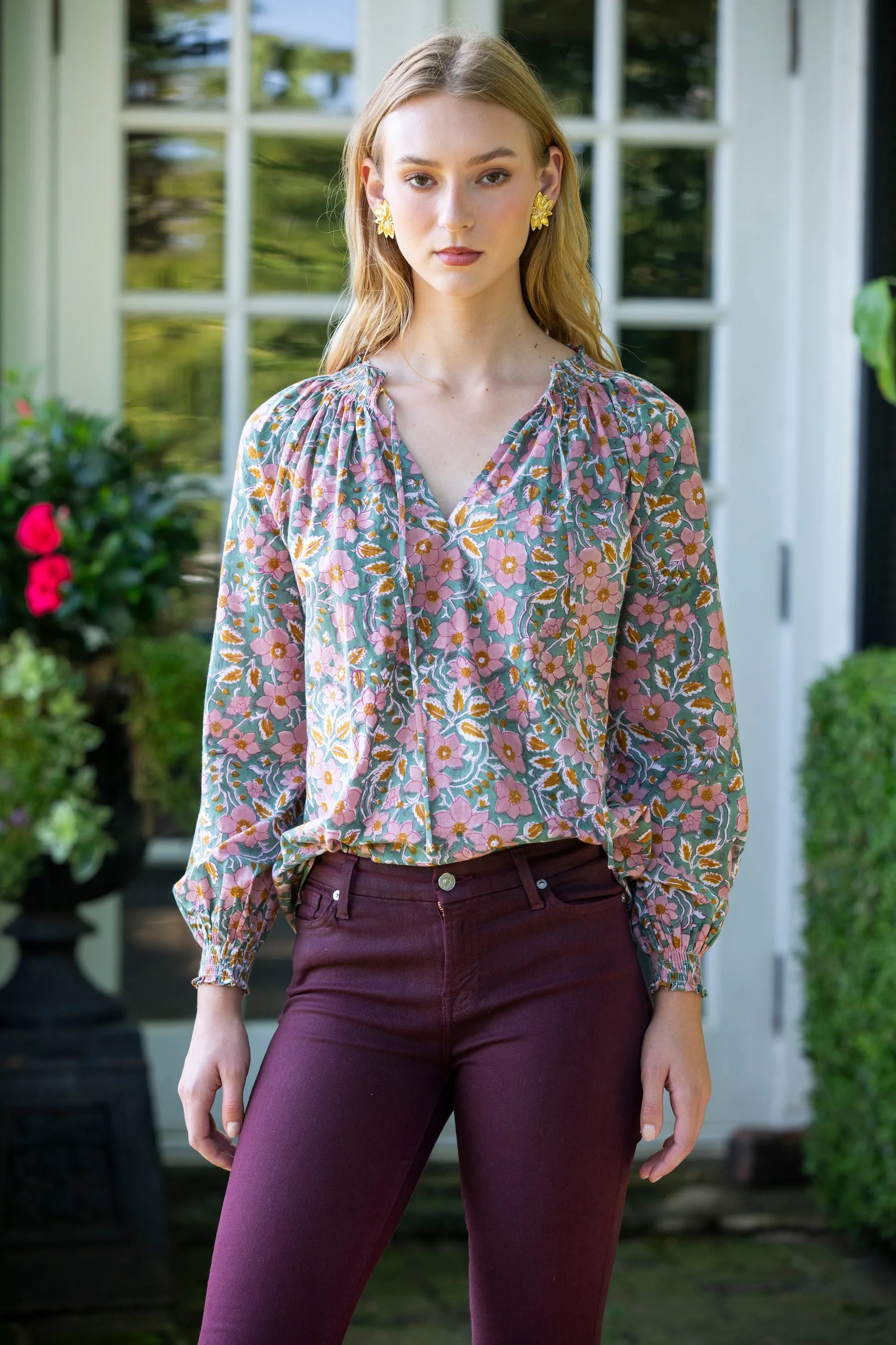 Louise Full Sleeve Cotton Blouse sold by Rungolee product image thumbnail 2