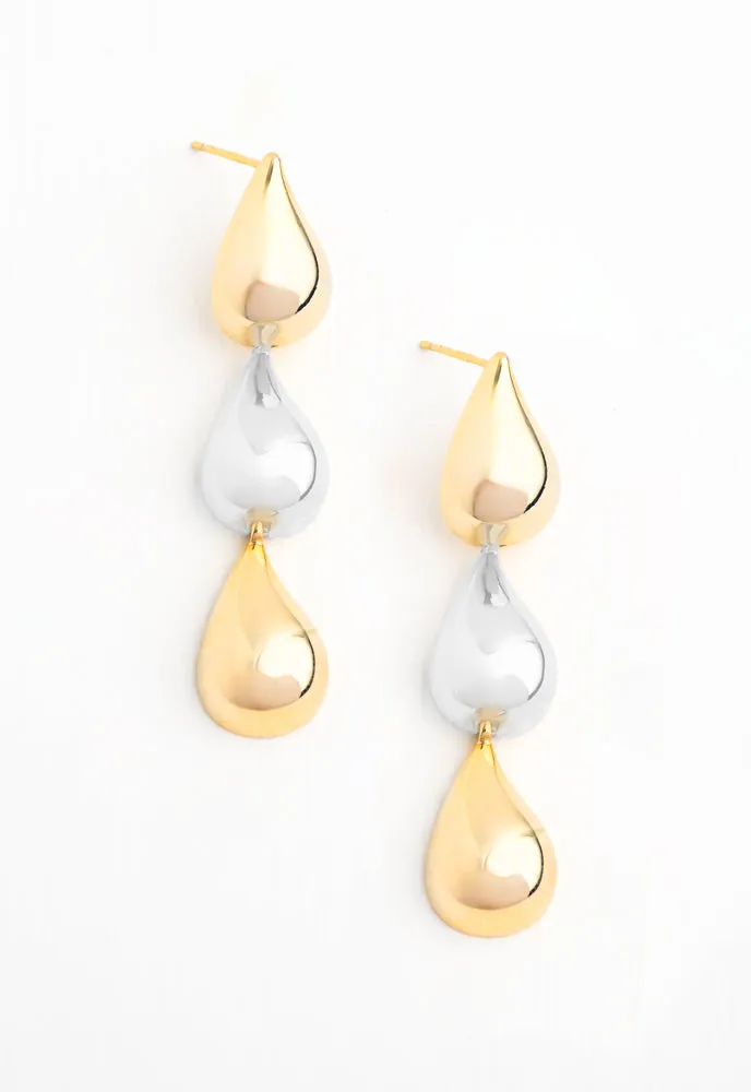 Fresh Beginnings Mixed Metal Drop Earrings sold by Starfish Project product image thumbnail 2