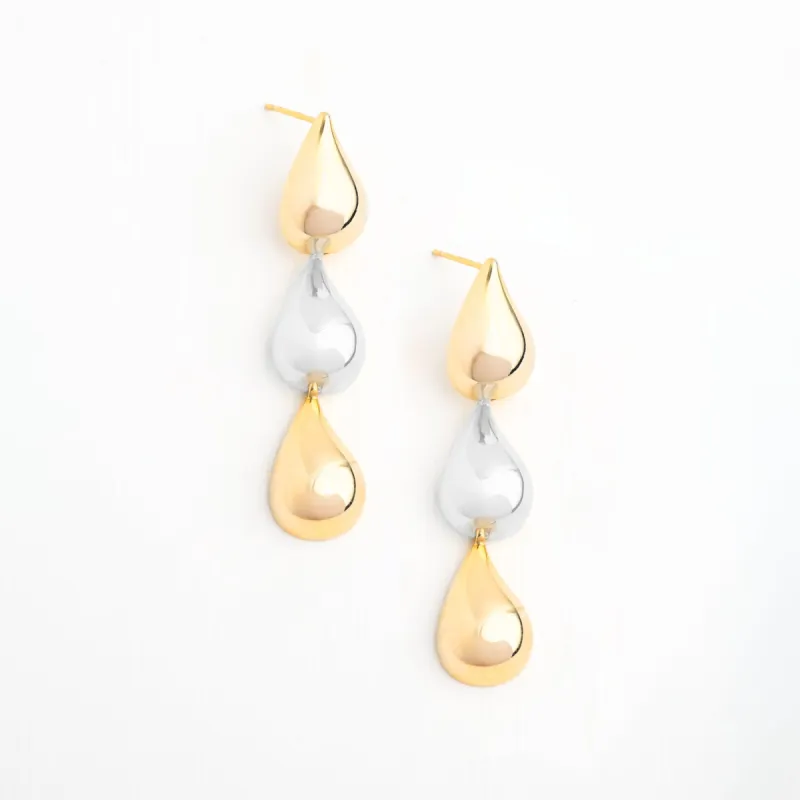 Fresh Beginnings Mixed Metal Drop Earrings sold by Starfish Project