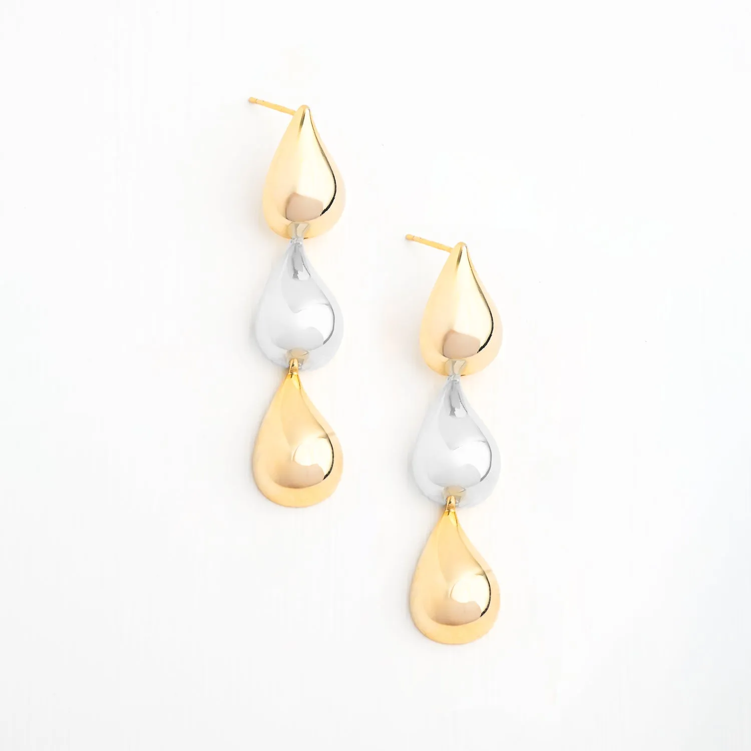 Fresh Beginnings Mixed Metal Drop Earrings sold by Starfish Project