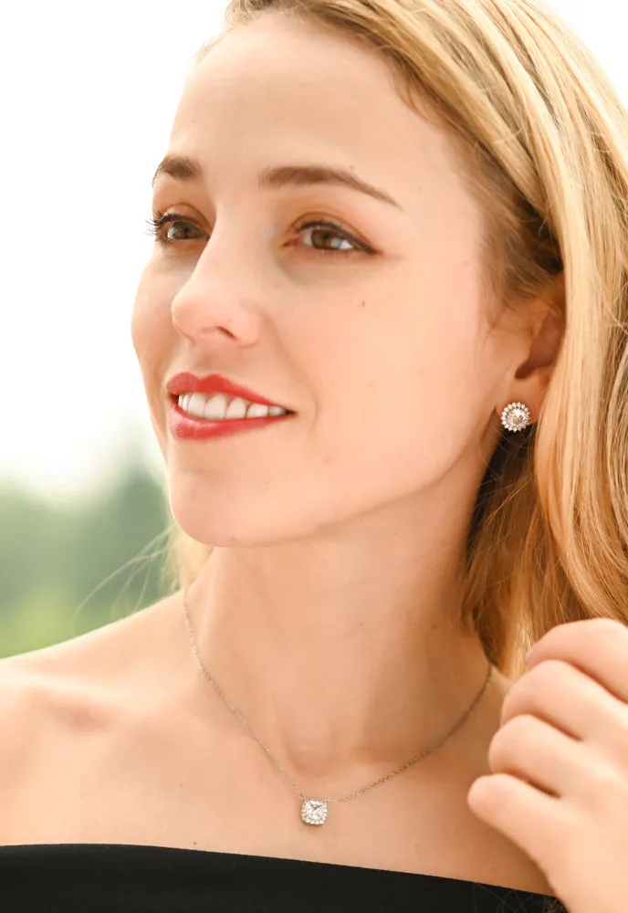 Radiant Shine Platinum Zircon Studs sold by Starfish Project product image thumbnail 2