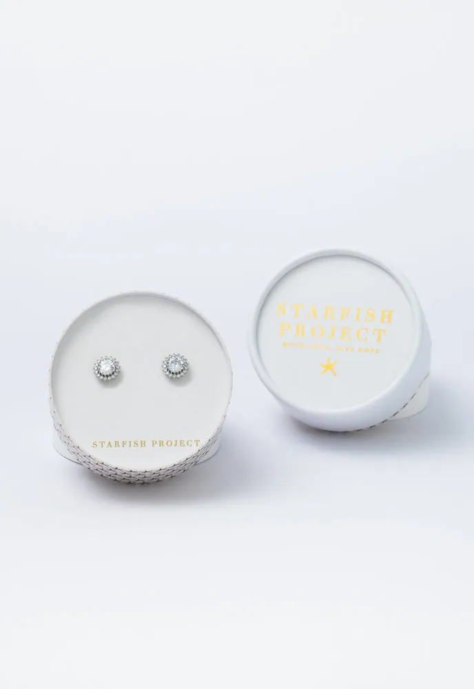 Radiant Shine Platinum Zircon Studs sold by Starfish Project product image thumbnail 3