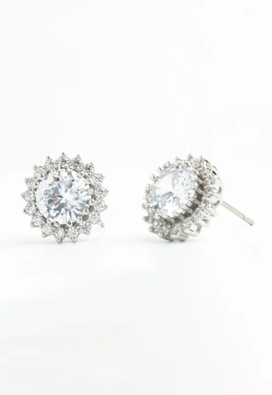 Radiant Shine Platinum Zircon Studs sold by Starfish Project