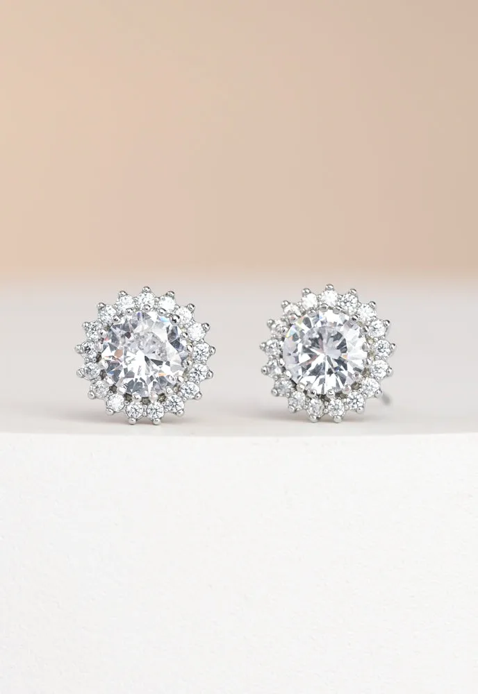 Radiant Shine Platinum Zircon Studs sold by Starfish Project product image thumbnail 4