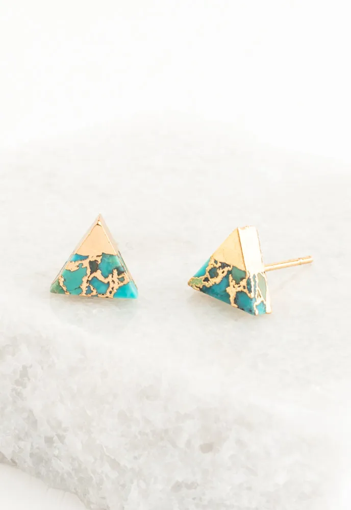 Oasis Triangle Turquoise Studs sold by Starfish Project product image thumbnail 2