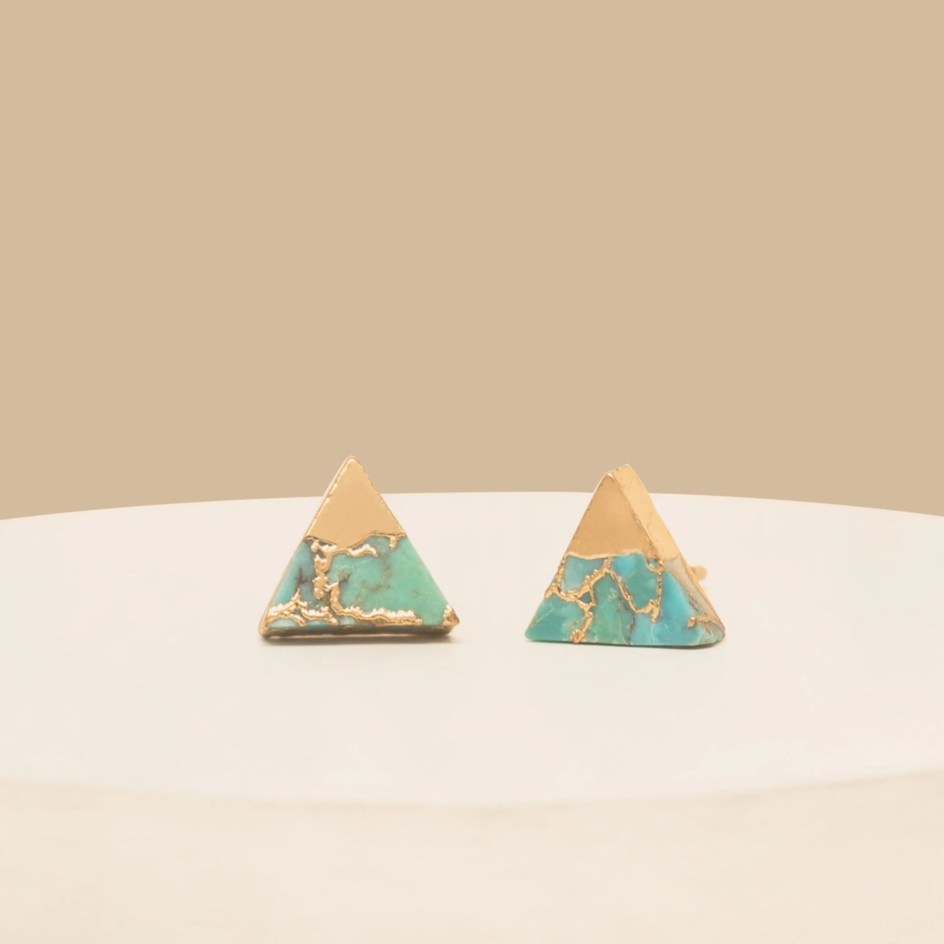 Oasis Triangle Turquoise Studs sold by Starfish Project