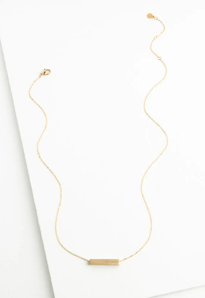 Walk Humbly Bar Necklace sold by Starfish Project product image thumbnail 4