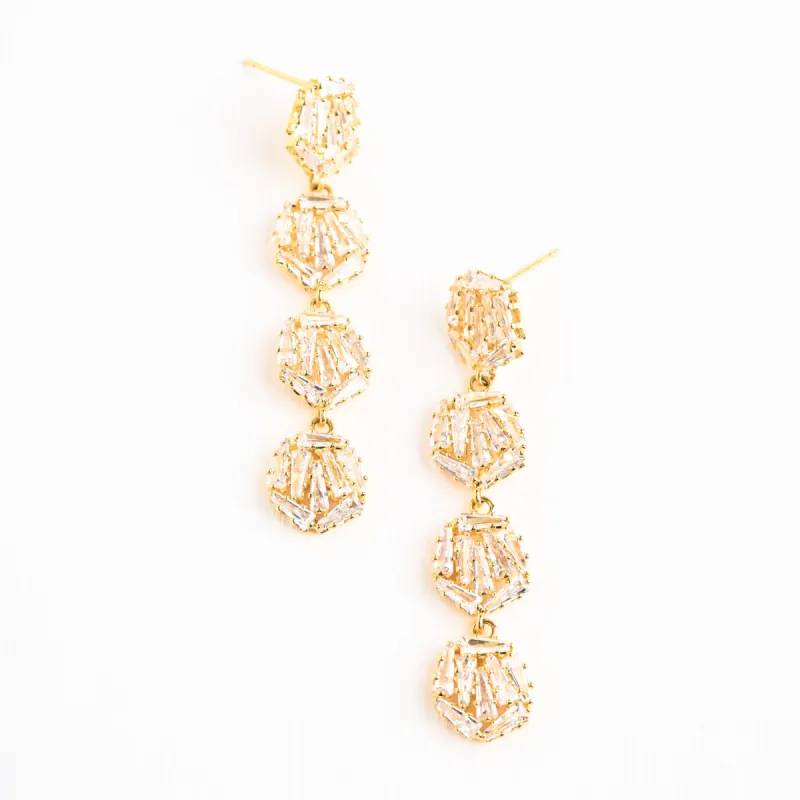 Bliss Zircon Cluster Dangle Earrings sold by Starfish Project