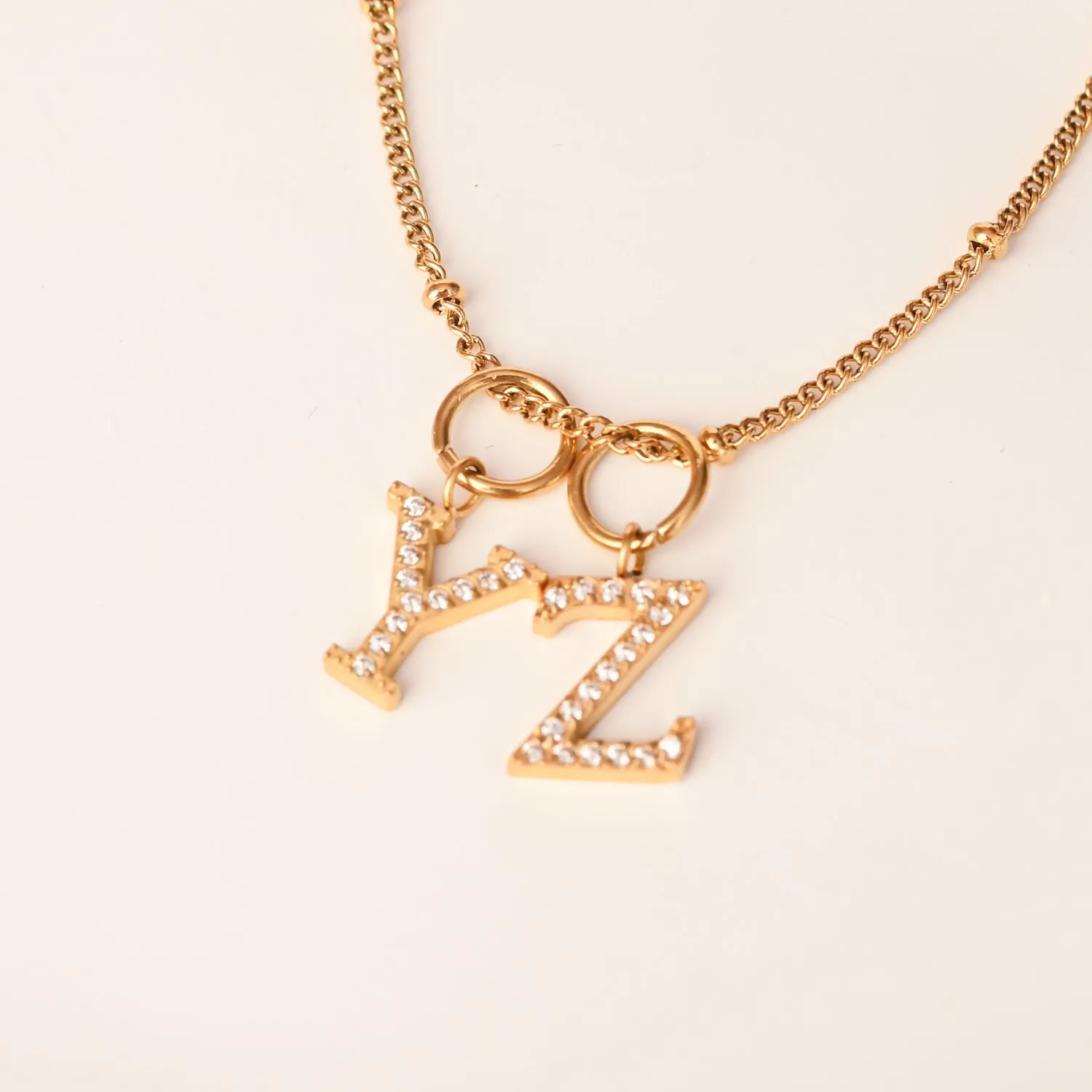 Initial Gold Necklace- Two Charms sold by Starfish Project