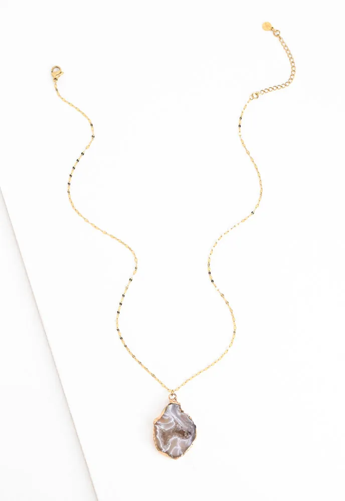 Natural Beauty Agate and Gold Necklace sold by Starfish Project product image thumbnail 4