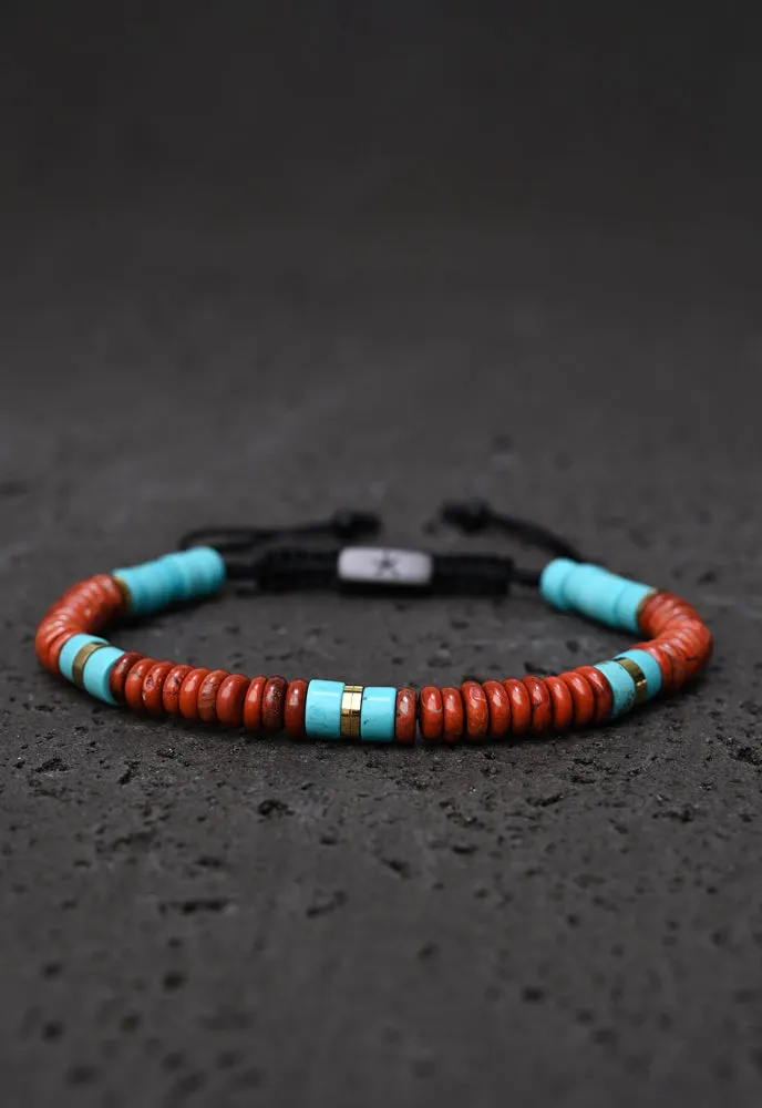 Nomadic Turquoise & Red Jasper Rope Beaded Bracelet sold by Starfish Project product image thumbnail 5