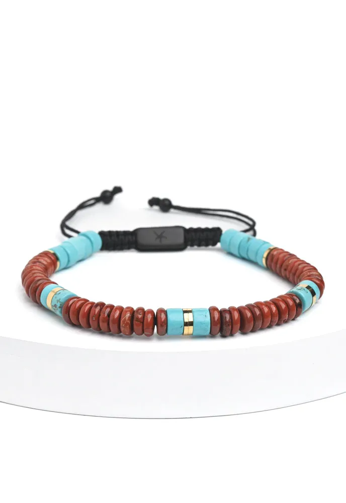 Nomadic Turquoise & Red Jasper Rope Beaded Bracelet sold by Starfish Project product image thumbnail 2