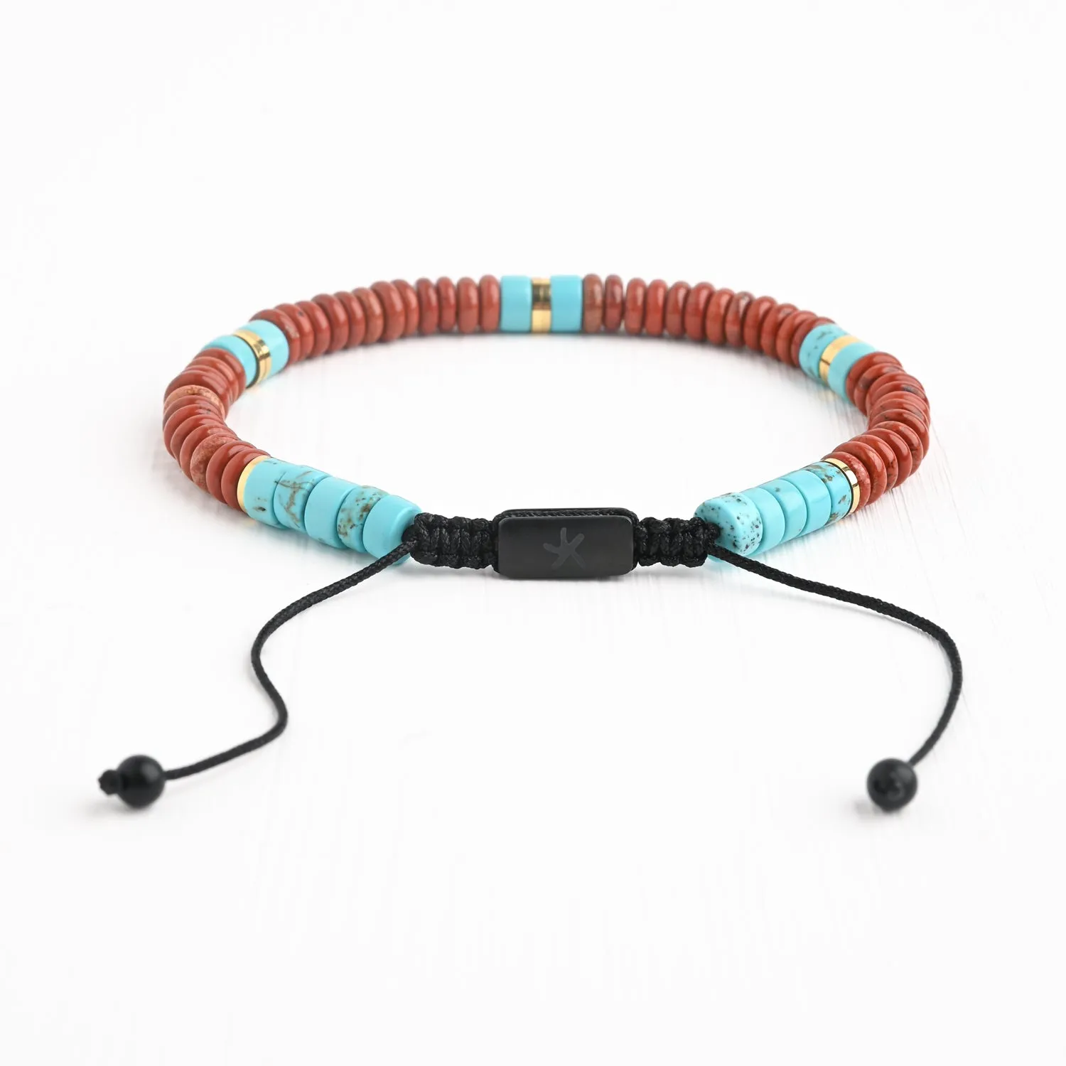 Nomadic Turquoise & Red Jasper Rope Beaded Bracelet sold by Starfish Project