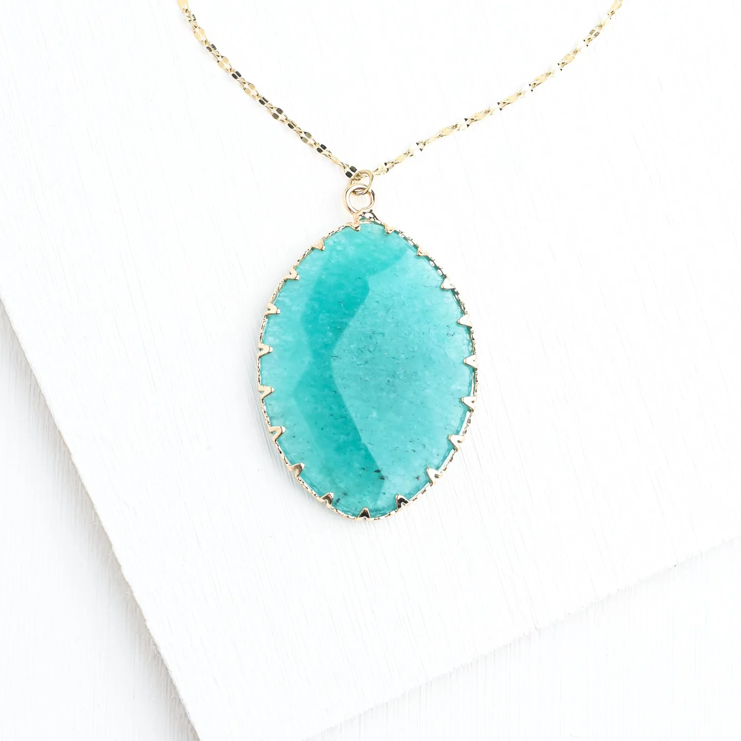 Radiant Light Crystal Necklace in Aqua sold by Starfish Project