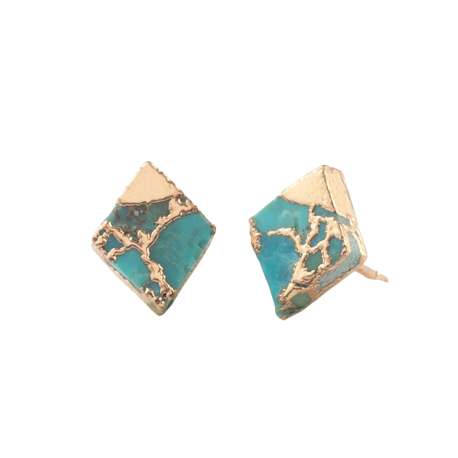 Desert Bloom Diamond Turquoise Studs sold by Starfish Project