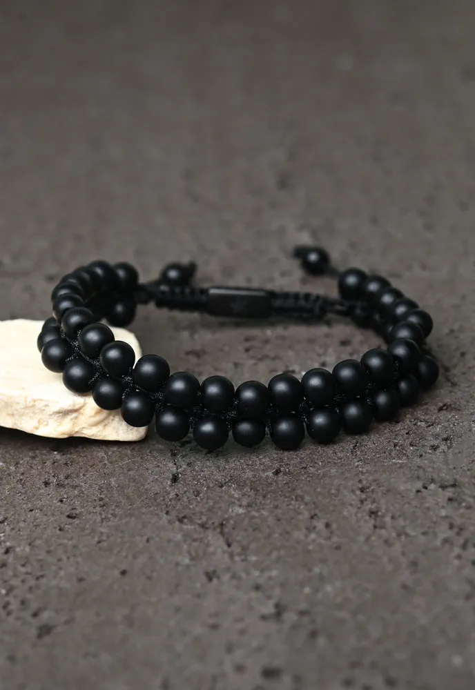 Helix Matte Black Agate Rope Beaded Bracelet sold by Starfish Project product image thumbnail 5